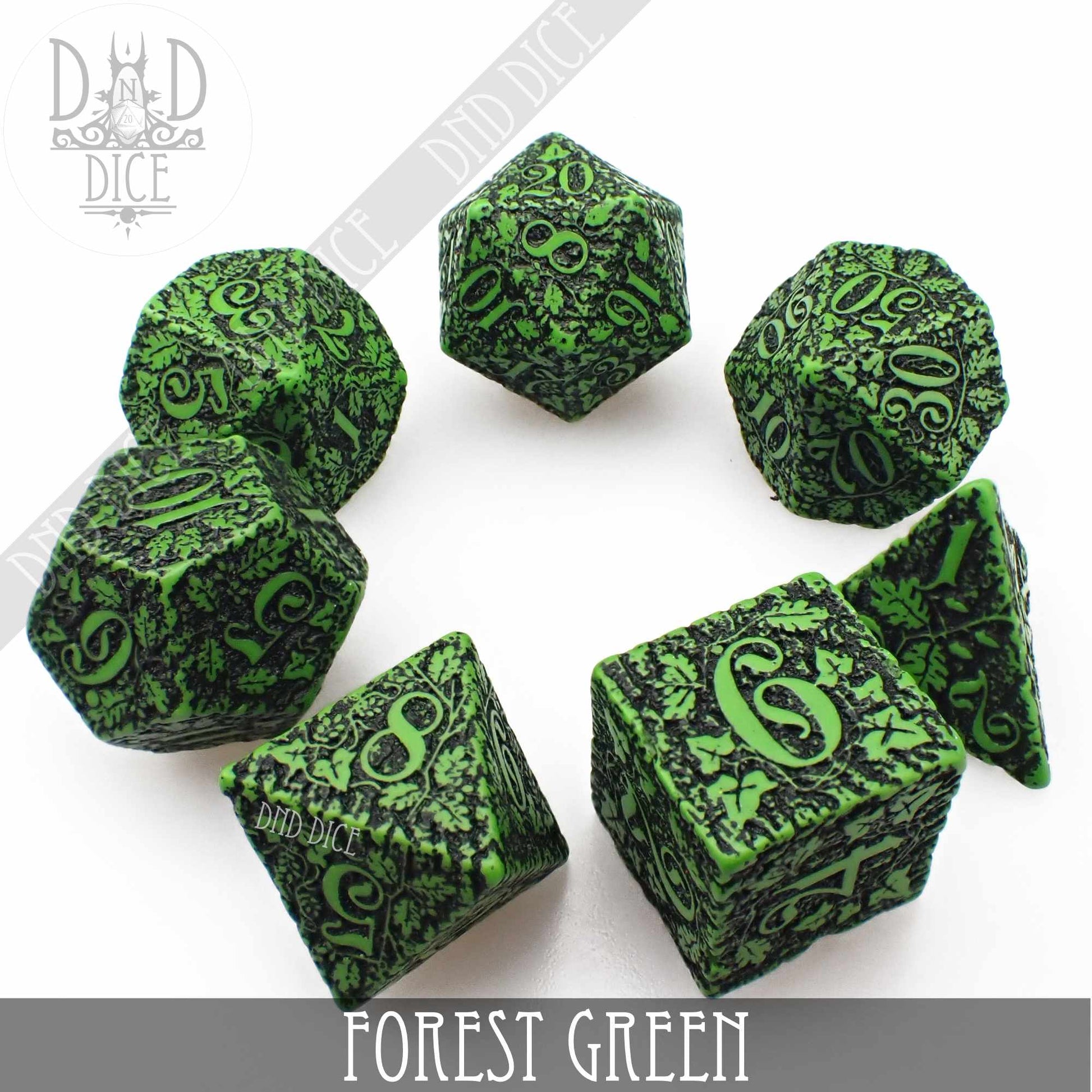 Forest Jungle Green Dice Set - Premium Dice Sets & Games from DND DICE - Just $19! Shop now at Game Crave Tournament Store