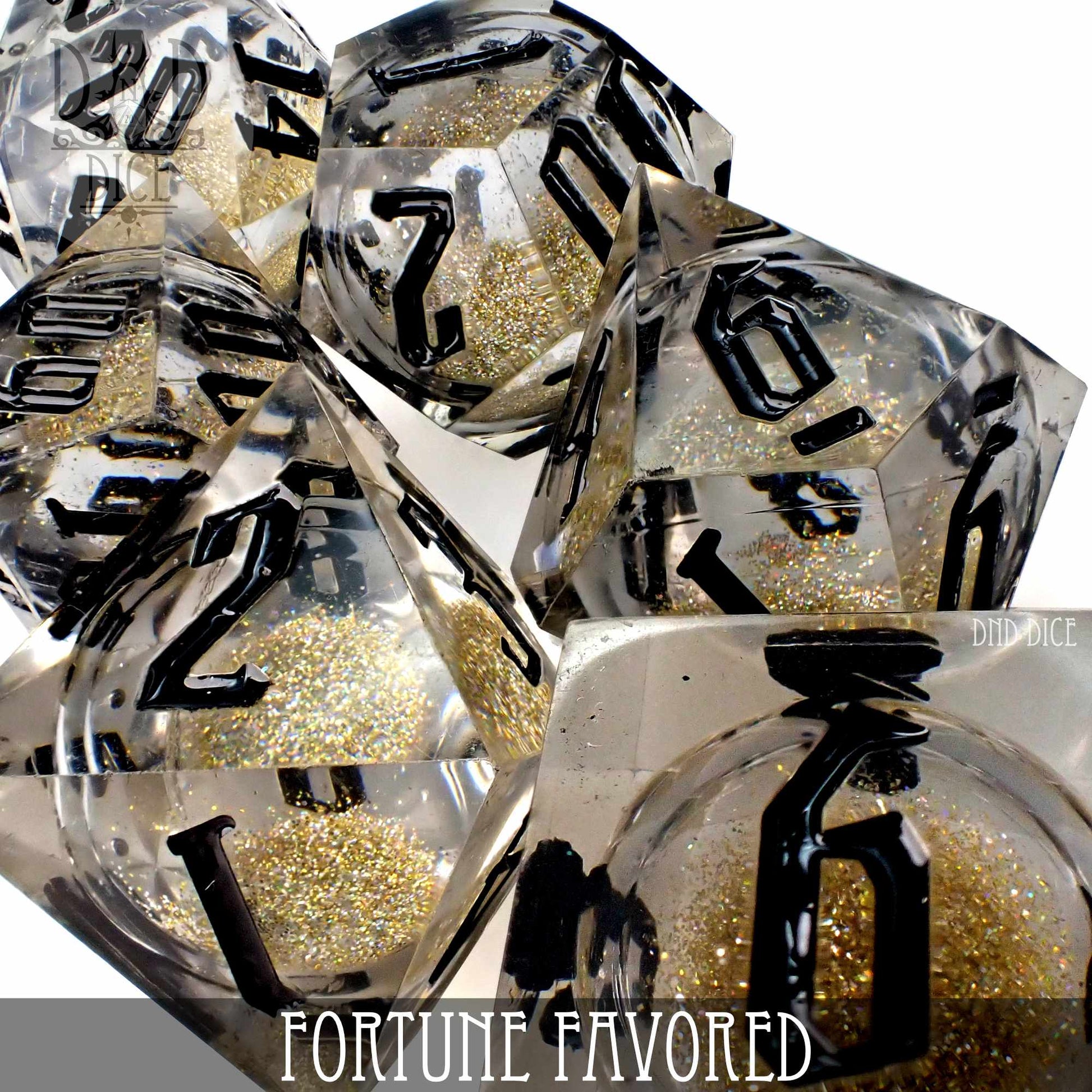 Fortune Favored Liquid Core Dice Set - Premium Dice Sets & Games from DND DICE - Just $40! Shop now at Game Crave Tournament Store