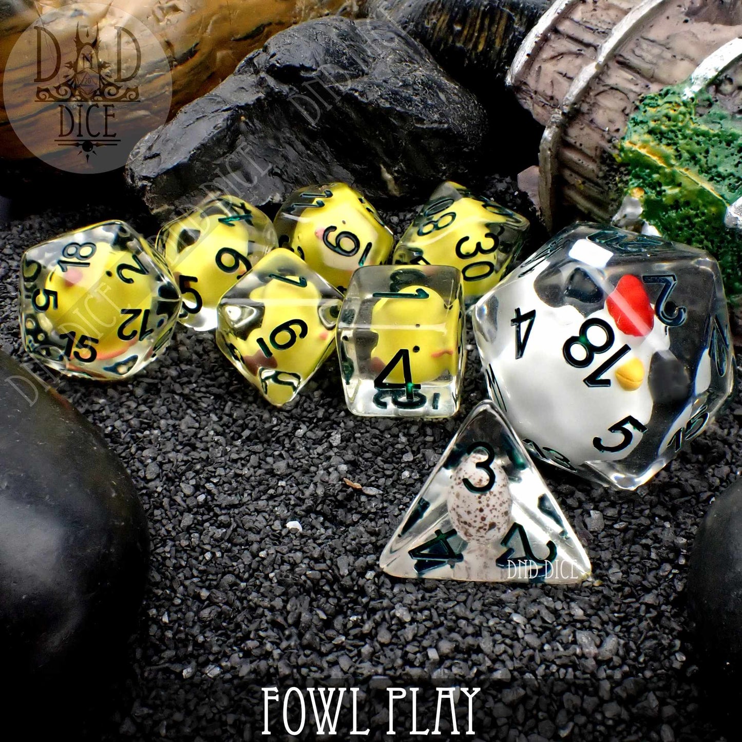 Fowl Play 8 Dice Set - Premium Dice Sets & Games from DND DICE - Just $20! Shop now at Game Crave Tournament Store