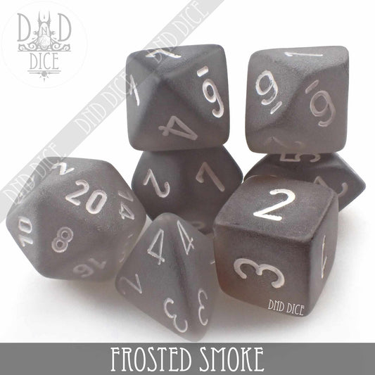 Frosted Smoke Dice Set - Premium Dice Sets & Games from DND DICE - Just $12! Shop now at Game Crave Tournament Store