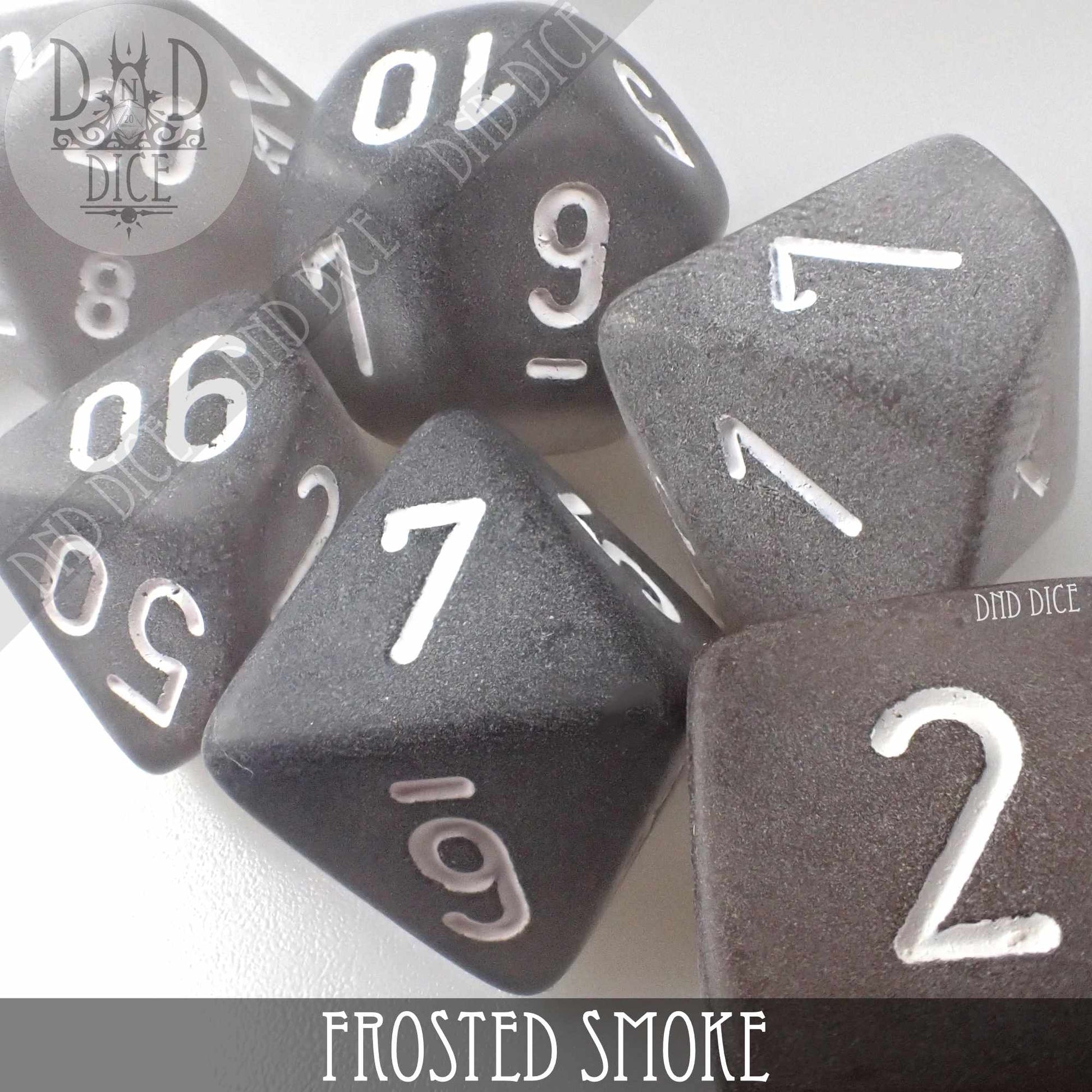 Frosted Smoke Dice Set - Premium Dice Sets & Games from DND DICE - Just $12! Shop now at Game Crave Tournament Store