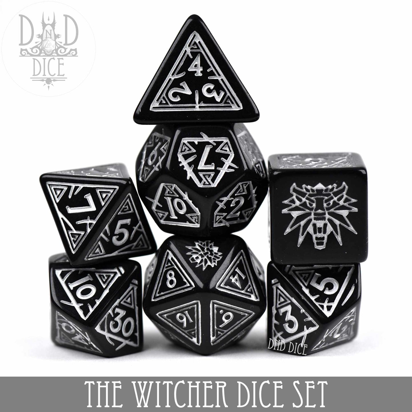 The Witcher Dice Set and Coin - Geralt - Premium Dice Sets & Games from DND DICE - Just $23! Shop now at Game Crave Tournament Store