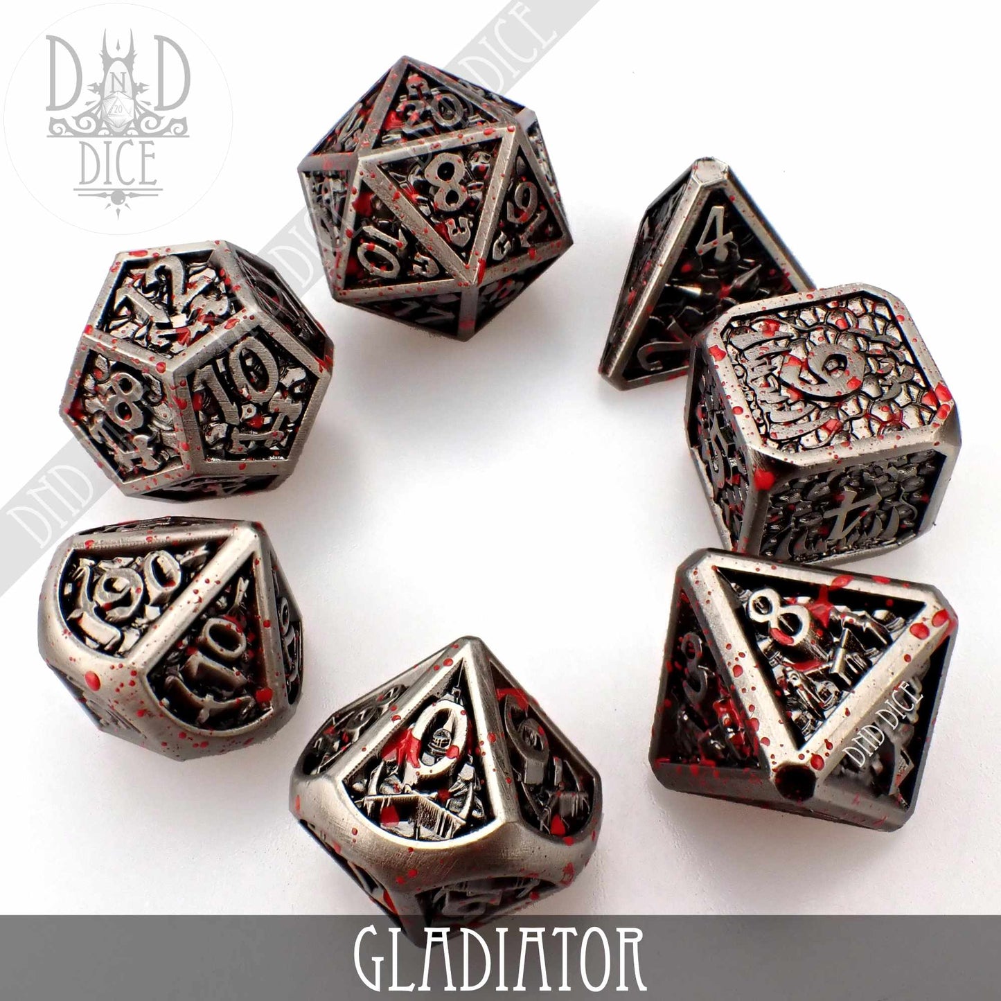 Gladiator Metal Dice Set - Premium Dice Sets & Games from DND DICE - Just $30! Shop now at Game Crave Tournament Store