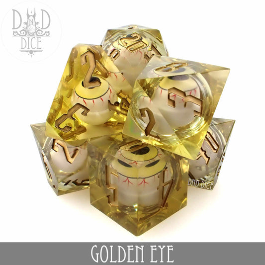 Golden Eye Liquid Core Dice Set - Premium Dice Sets & Games from DND DICE - Just $40! Shop now at Game Crave Tournament Store