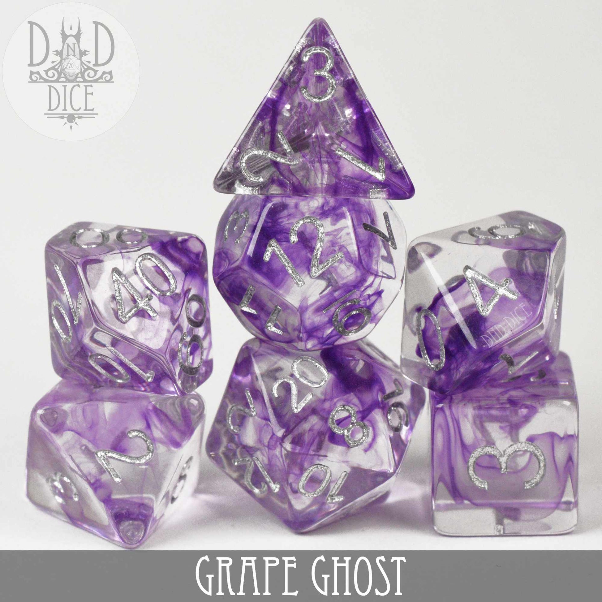 Grape Ghost Dice Set - Premium Dice Sets & Games from DND DICE - Just $8! Shop now at Game Crave Tournament Store