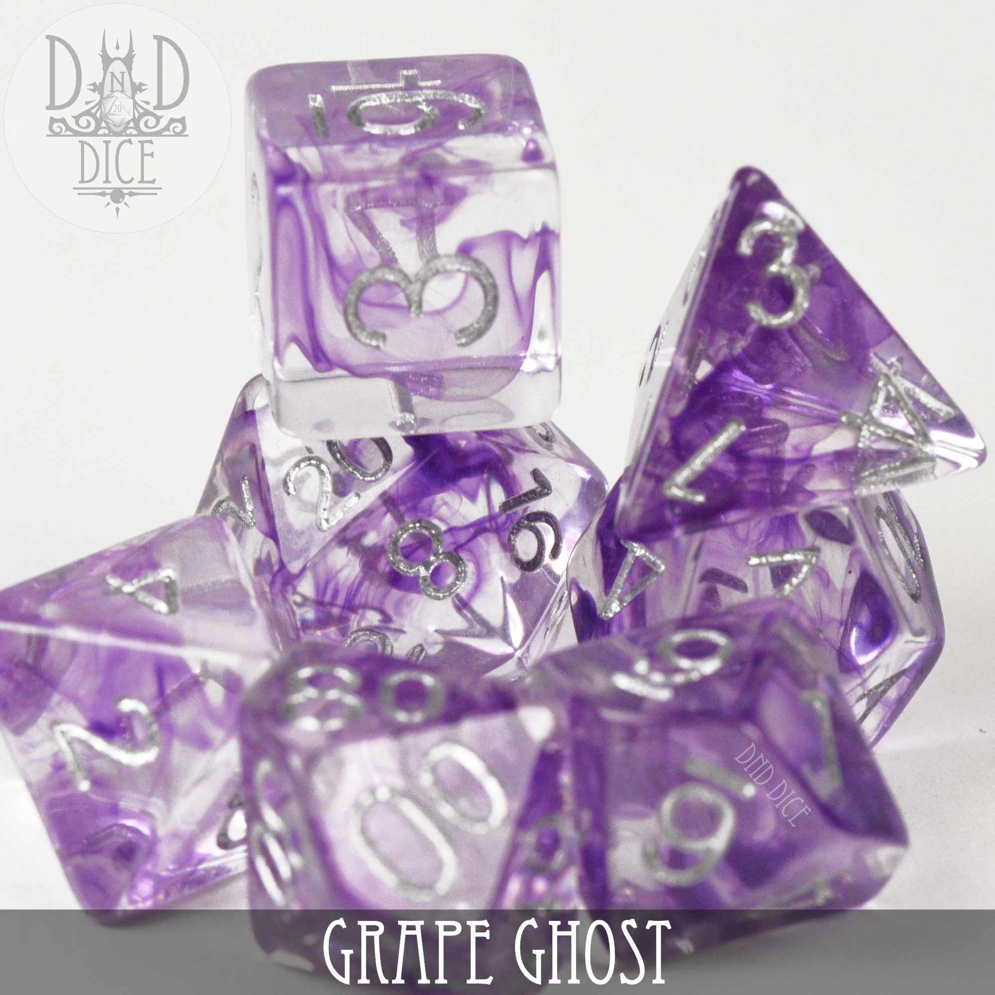 Grape Ghost Dice Set - Premium Dice Sets & Games from DND DICE - Just $8! Shop now at Game Crave Tournament Store