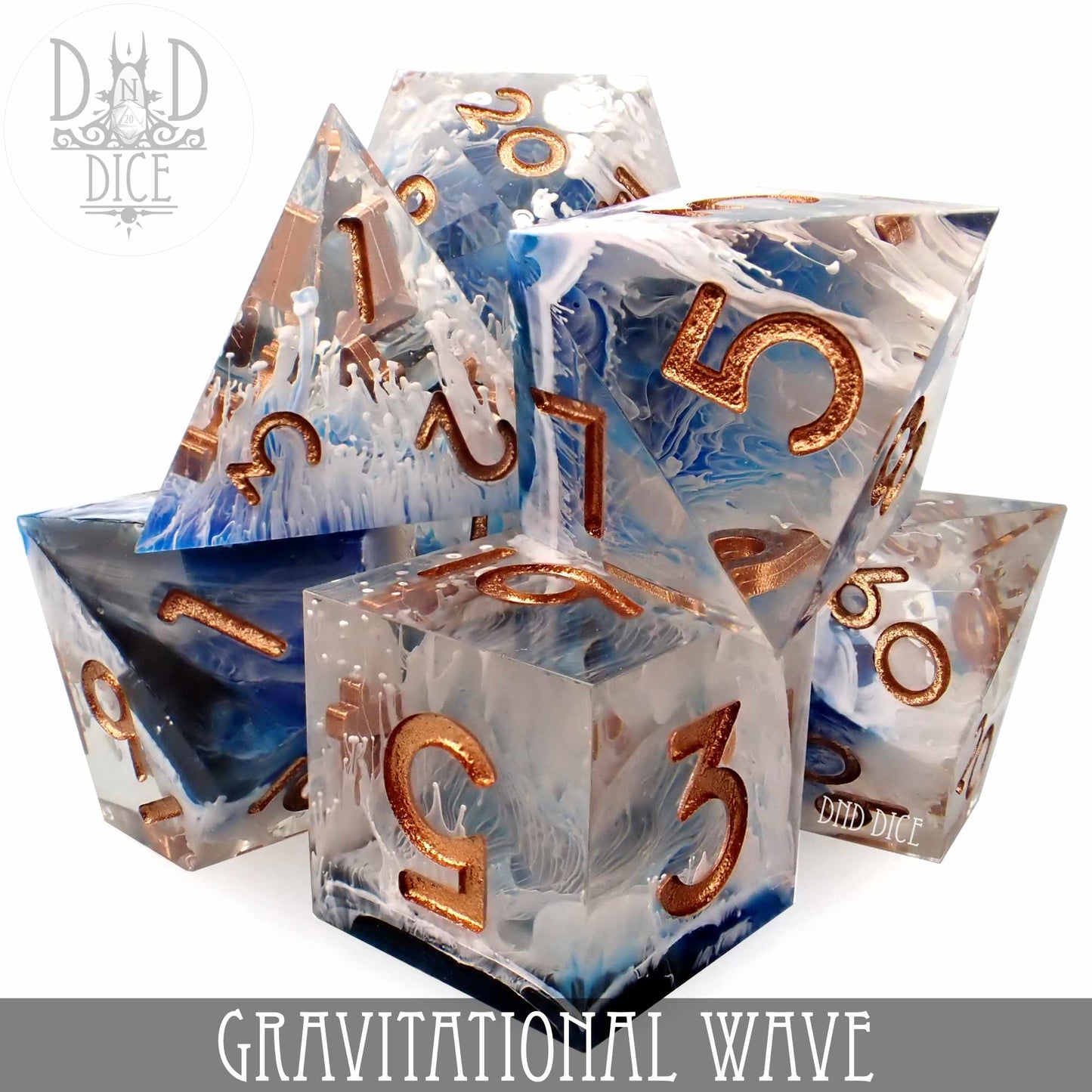 Gravitational Wave Handmade Dice Set - Premium Dice Sets & Games from DND DICE - Just $35! Shop now at Game Crave Tournament Store