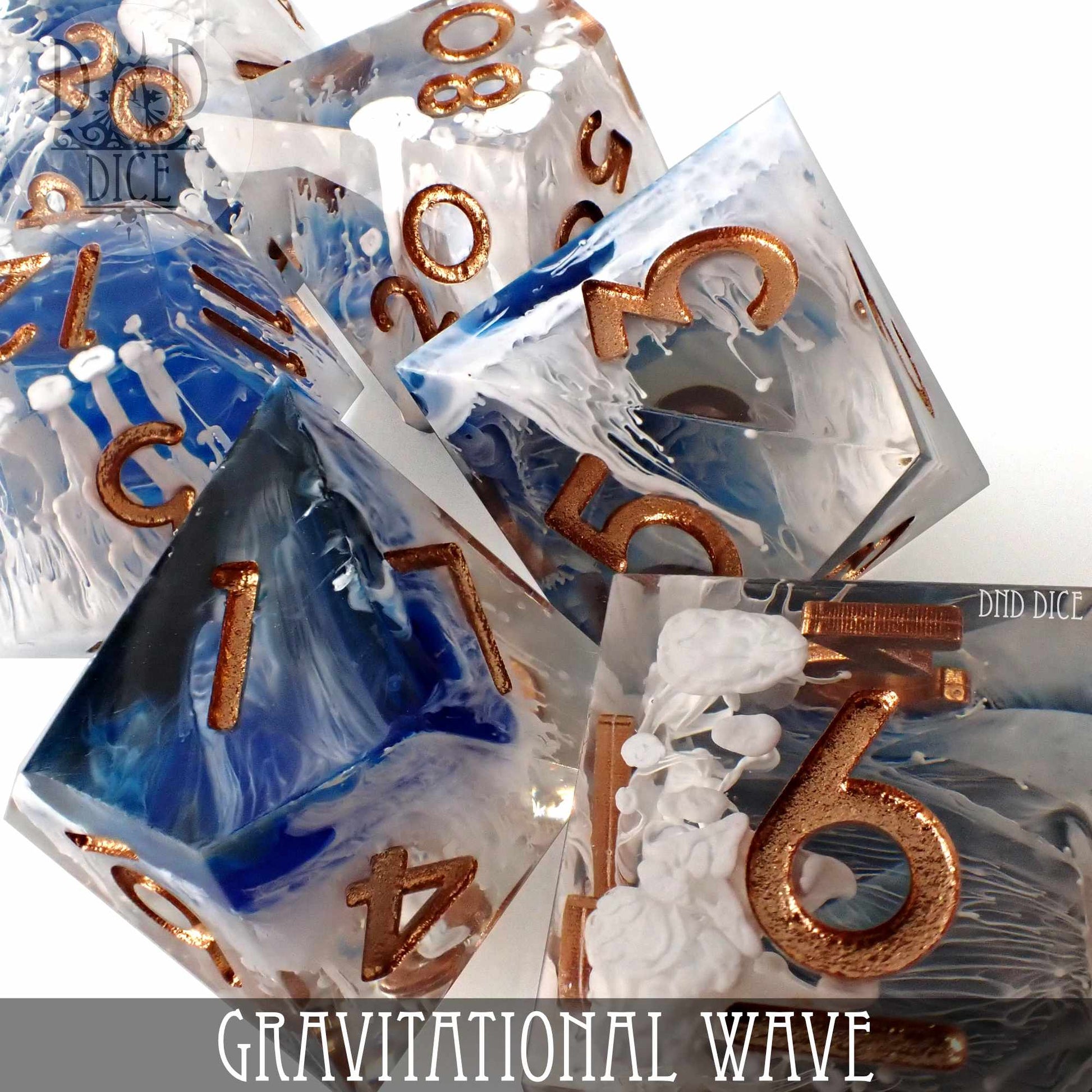 Gravitational Wave Handmade Dice Set - Premium Dice Sets & Games from DND DICE - Just $35! Shop now at Game Crave Tournament Store