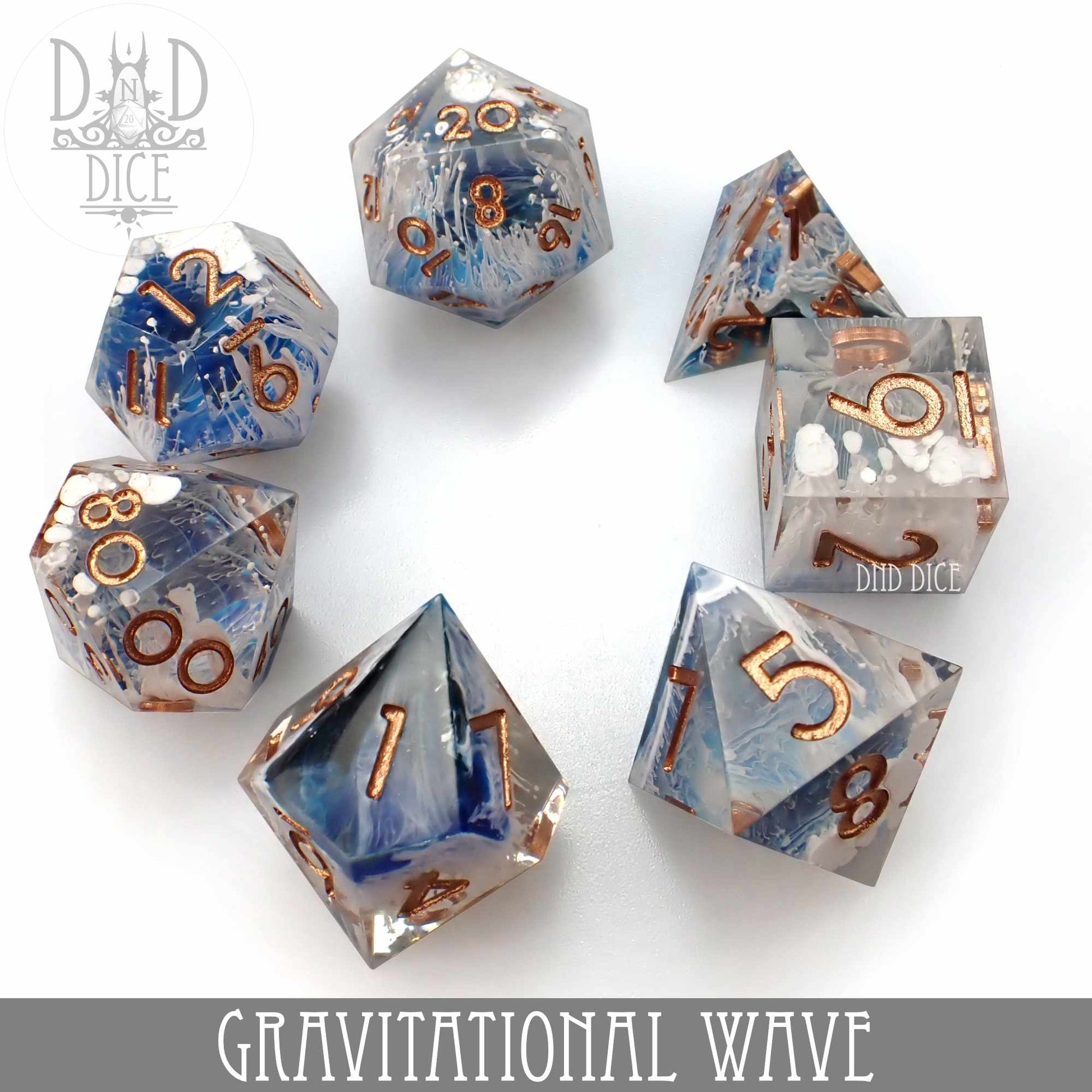 Gravitational Wave Handmade Dice Set - Premium Dice Sets & Games from DND DICE - Just $35! Shop now at Game Crave Tournament Store