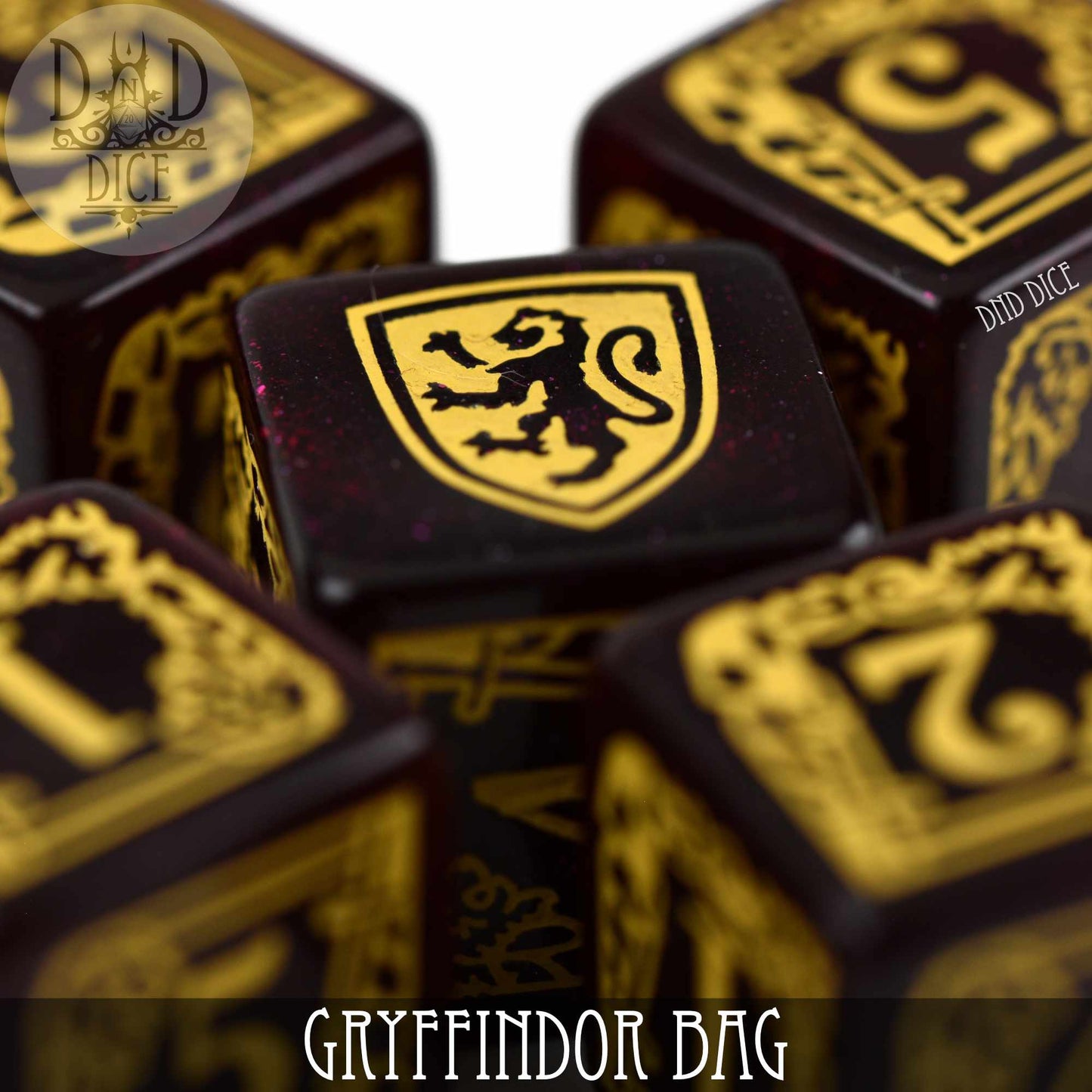 Harry Potter - Gryffindor Dice Bag & 5D6 - Premium Dice Sets & Games from DND DICE - Just $30! Shop now at Game Crave Tournament Store