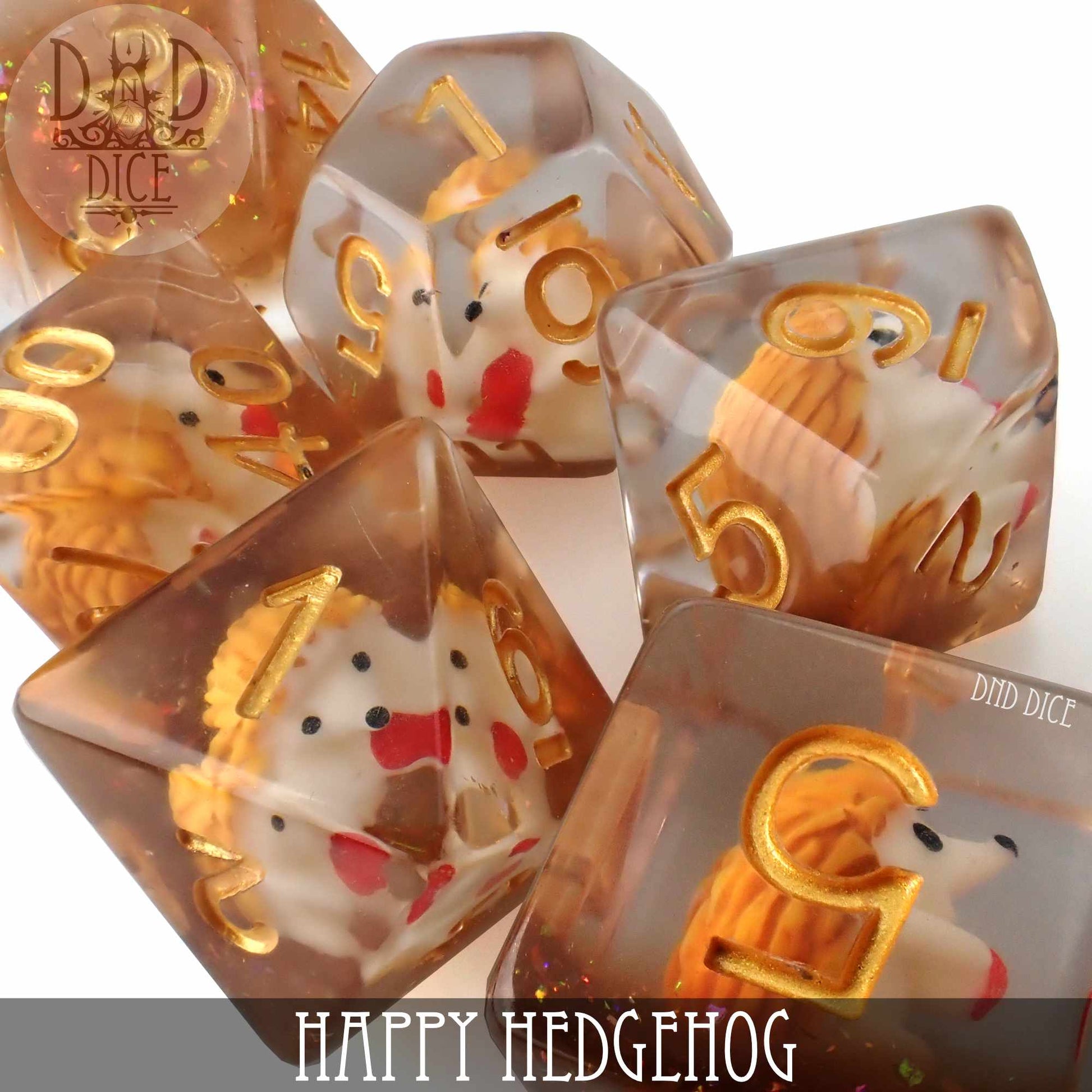 Happy Hedgehog Dice Set - Premium Dice Sets & Games from DND DICE - Just $14! Shop now at Game Crave Tournament Store