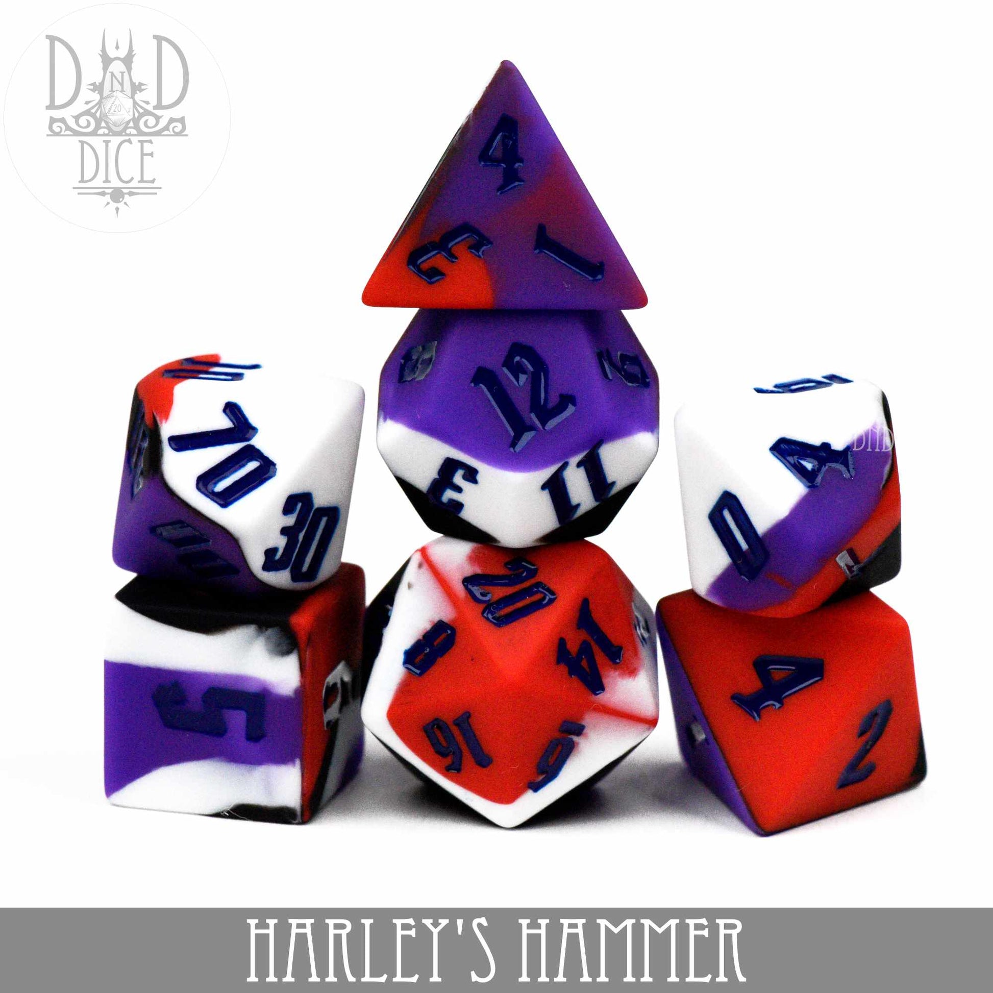 Harley's Hammer Silicone Dice Set - Premium Dice Sets & Games from DND DICE - Just $30! Shop now at Game Crave Tournament Store