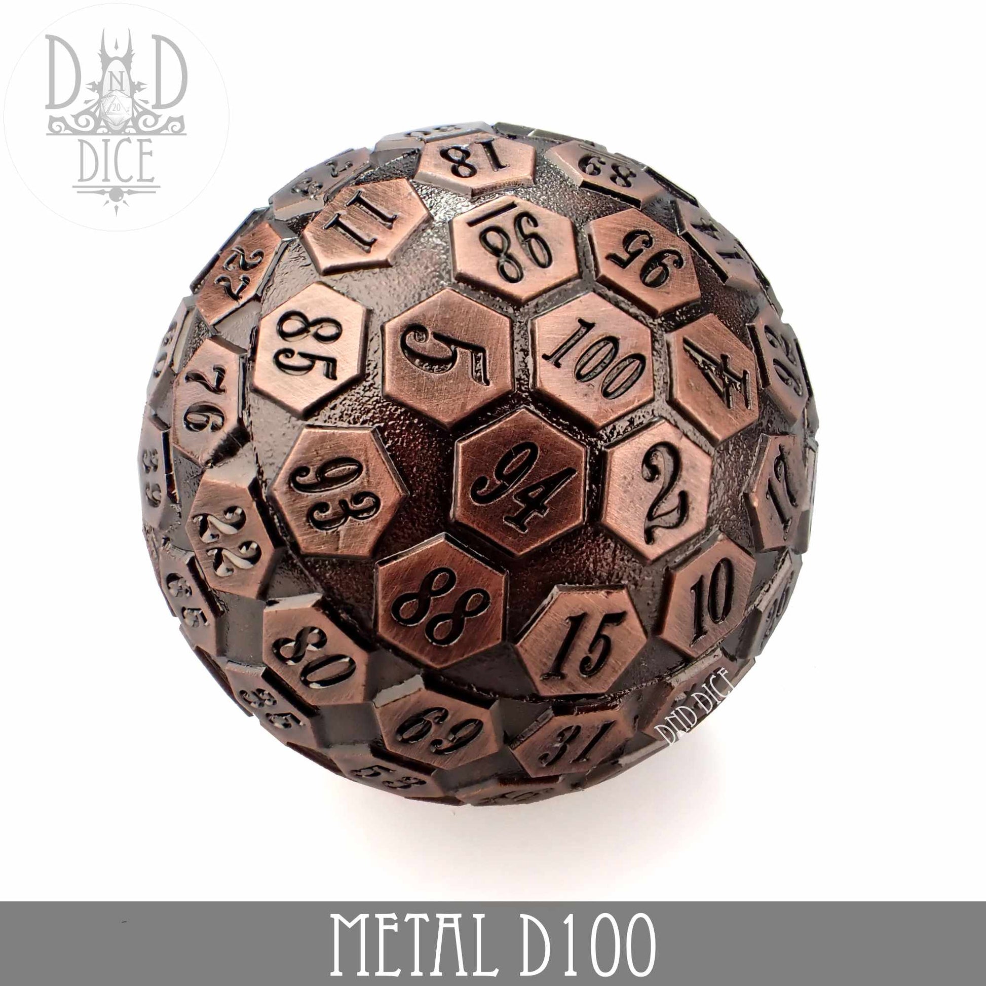 Metal D100 (4 Colors) - Premium Dice Sets & Games from DND DICE - Just $30! Shop now at Game Crave Tournament Store