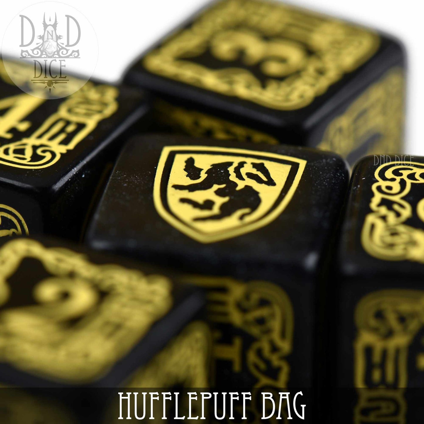 Harry Potter - Hufflepuff Dice Bag & 5D6 - Premium Dice Sets & Games from DND DICE - Just $30! Shop now at Game Crave Tournament Store