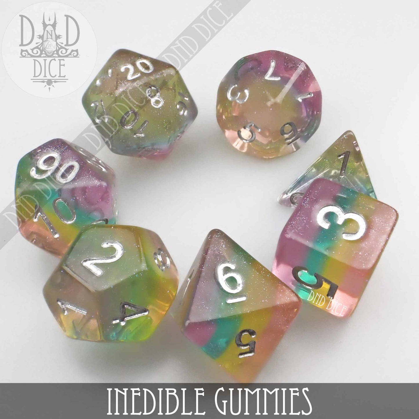 Inedible Gummies Dice Set - Premium Dice Sets & Games from DND DICE - Just $12! Shop now at Game Crave Tournament Store