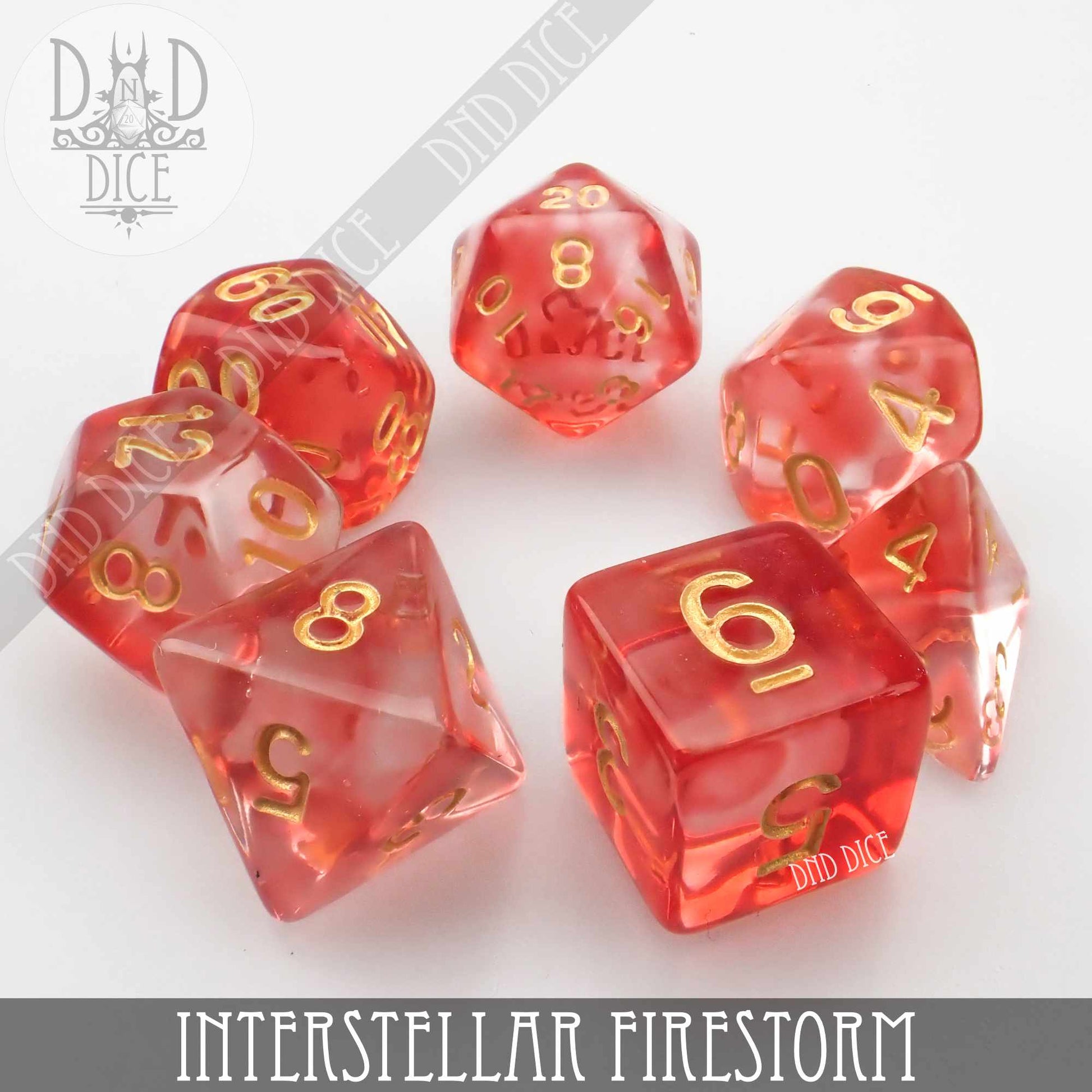 Interstellar Firestorm Dice Set - Premium Dice Sets & Games from DND DICE - Just $8! Shop now at Game Crave Tournament Store