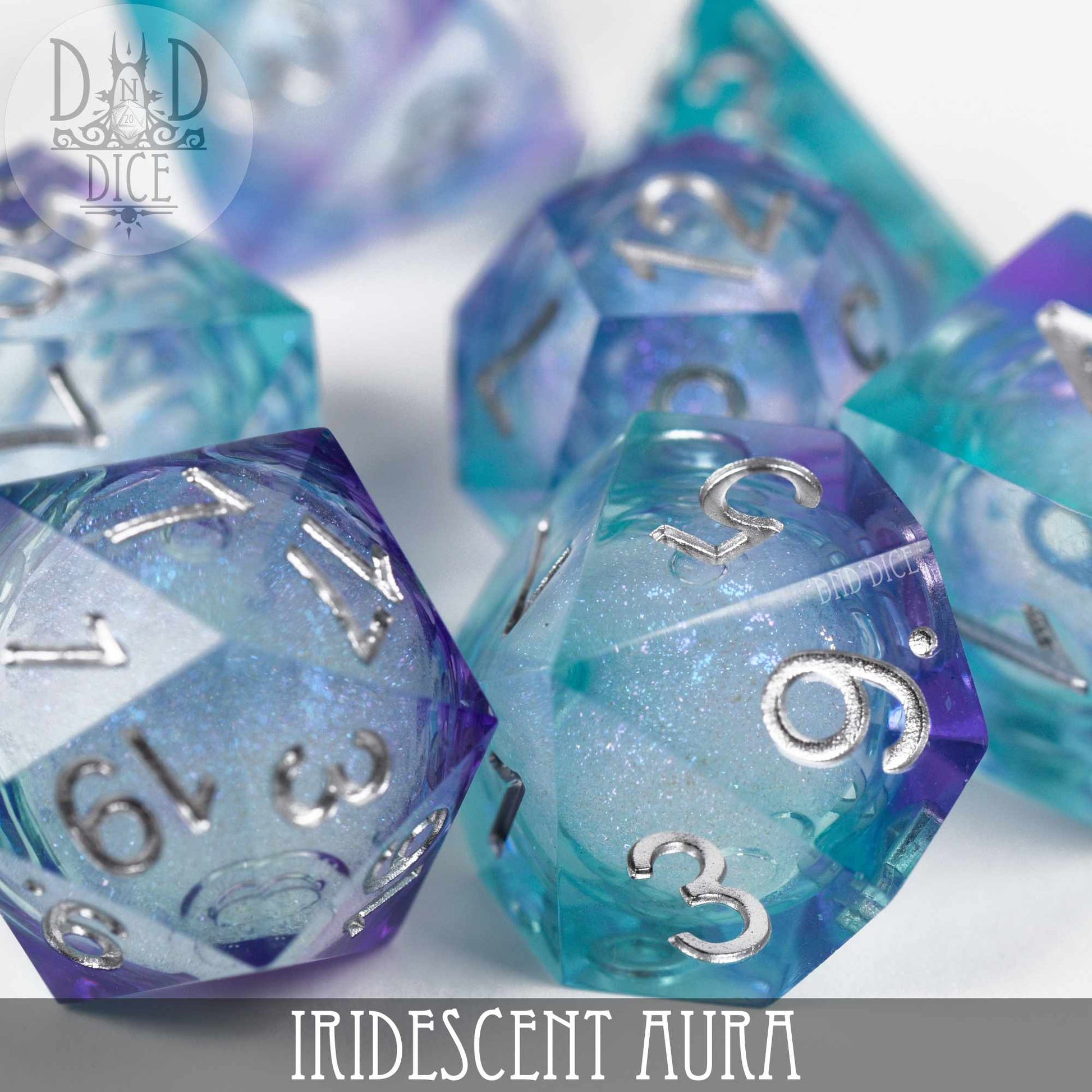 Iridescent Aura Liquid Core Dice Set - Premium Dice Sets & Games from DND DICE - Just $40! Shop now at Game Crave Tournament Store