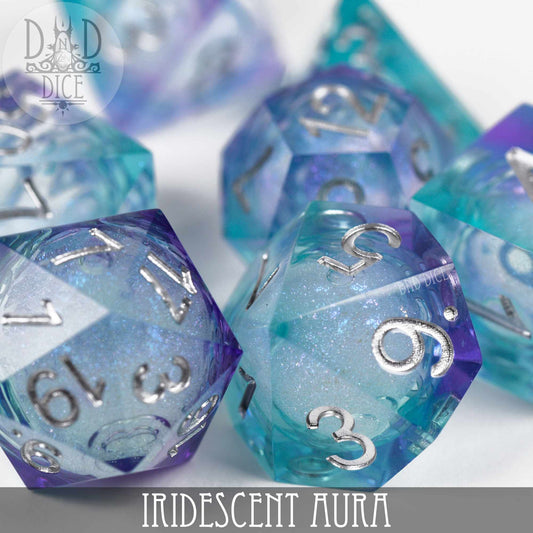 Iridescent Aura Liquid Core Dice Set - Premium Dice Sets & Games from DND DICE - Just $40! Shop now at Game Crave Tournament Store