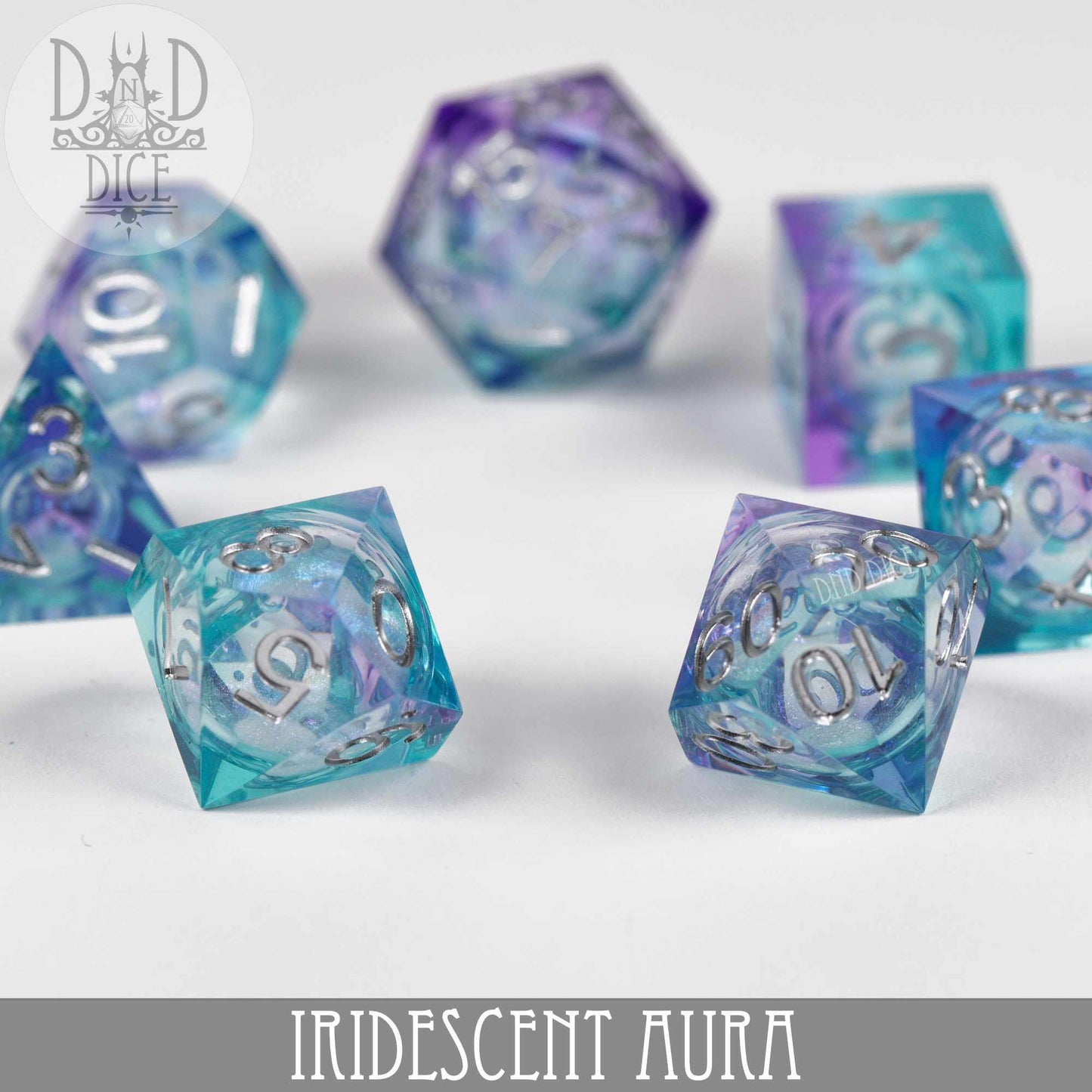 Iridescent Aura Liquid Core Dice Set - Premium Dice Sets & Games from DND DICE - Just $40! Shop now at Game Crave Tournament Store