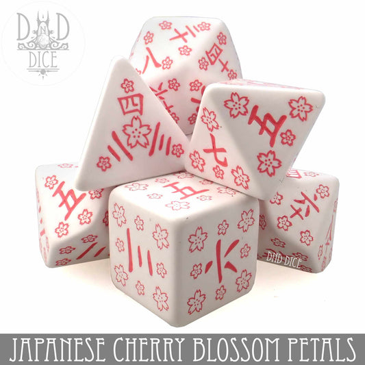 Japanese Cherry Blossom Petals Dice Set - Premium Dice Sets & Games from DND DICE - Just $19! Shop now at Game Crave Tournament Store