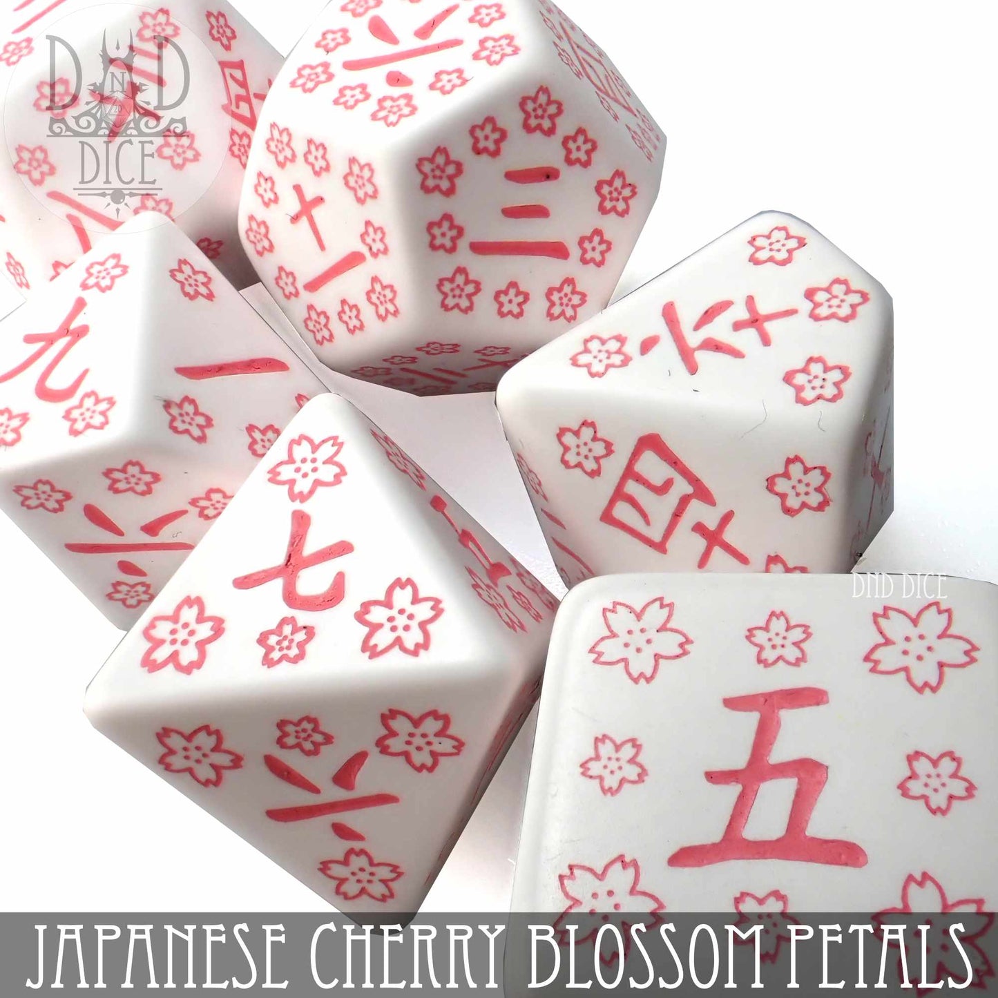 Japanese Cherry Blossom Petals Dice Set - Premium Dice Sets & Games from DND DICE - Just $19! Shop now at Game Crave Tournament Store