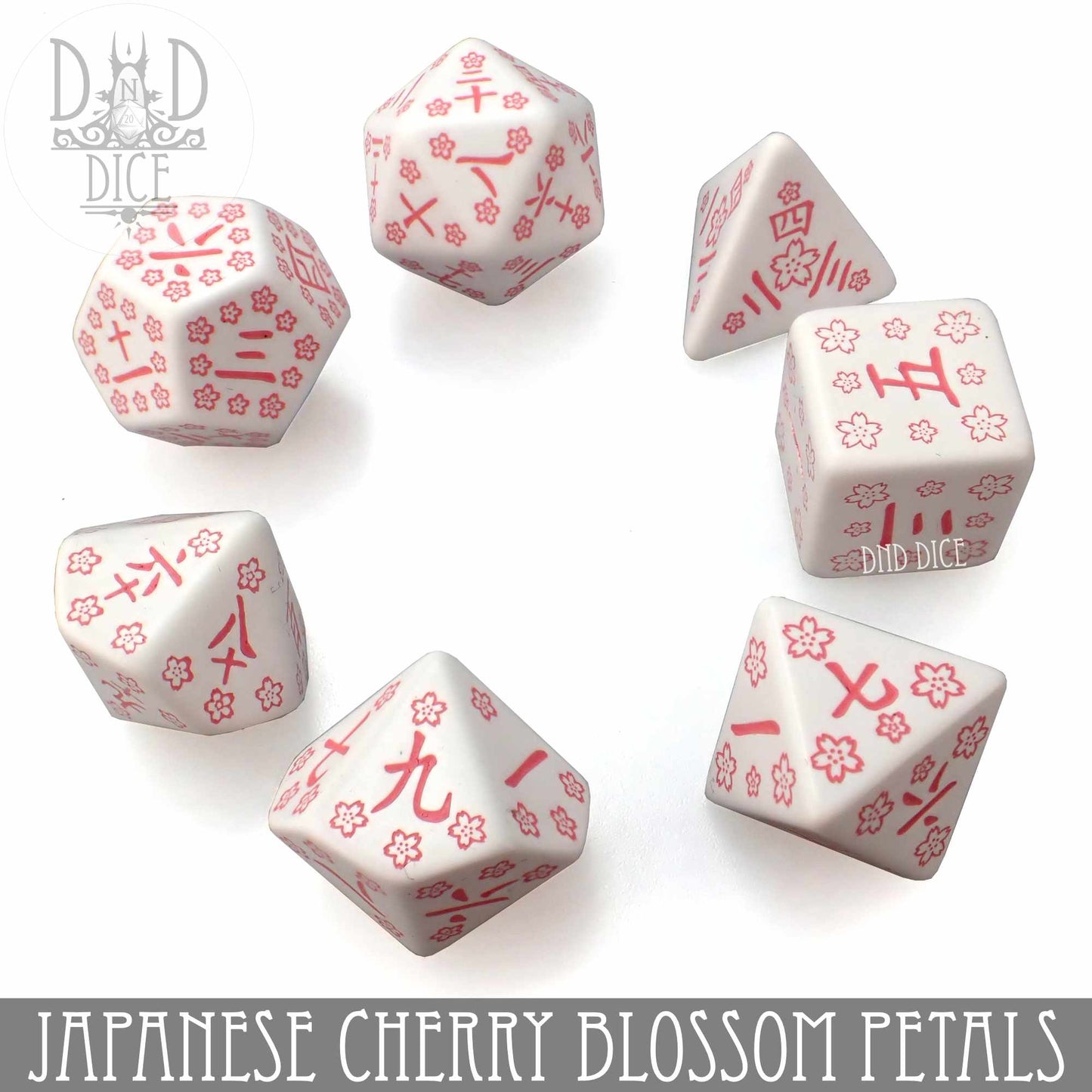 Japanese Cherry Blossom Petals Dice Set - Premium Dice Sets & Games from DND DICE - Just $19! Shop now at Game Crave Tournament Store