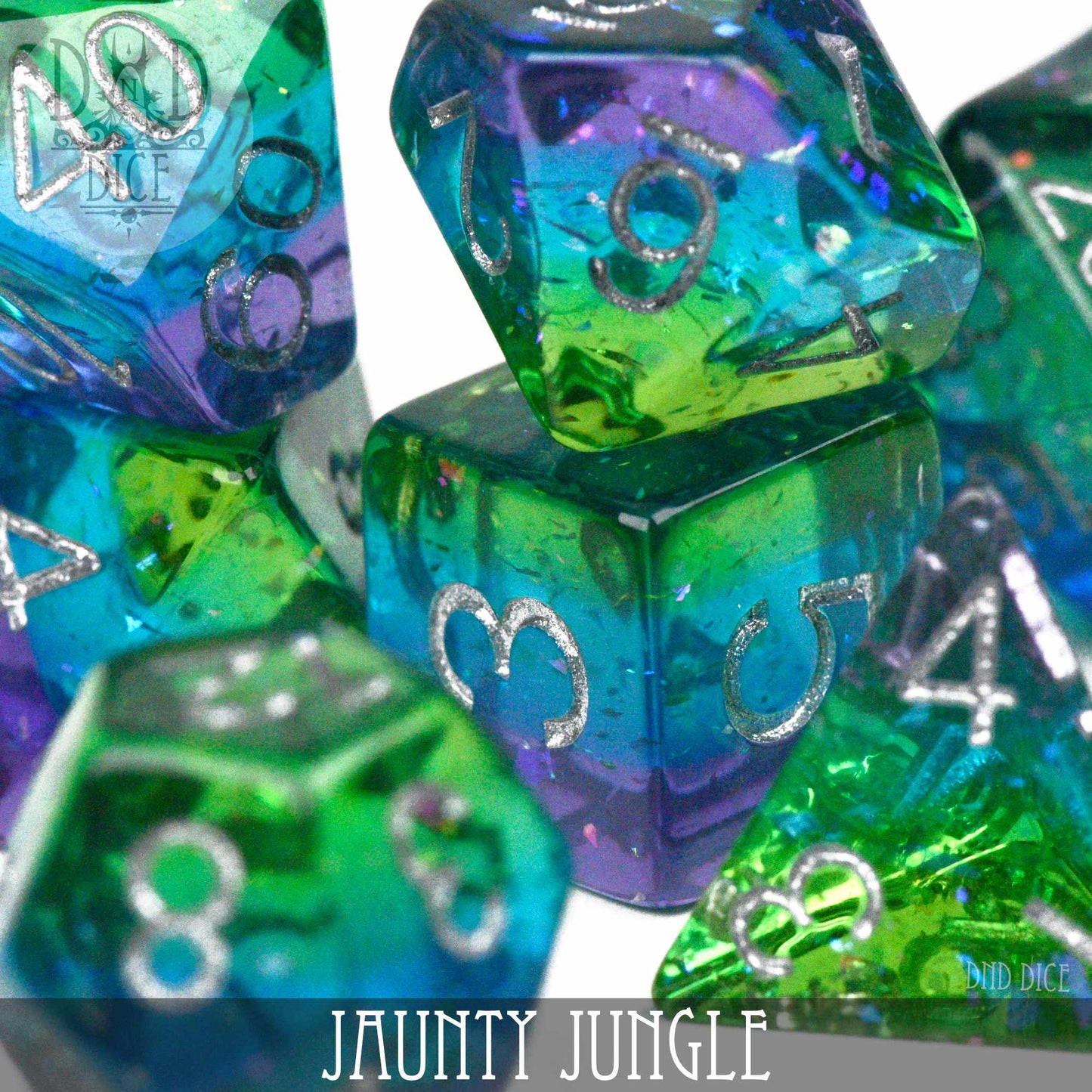 Jaunty Jungle Dice Set - Premium Dice Sets & Games from DND DICE - Just $12! Shop now at Game Crave Tournament Store