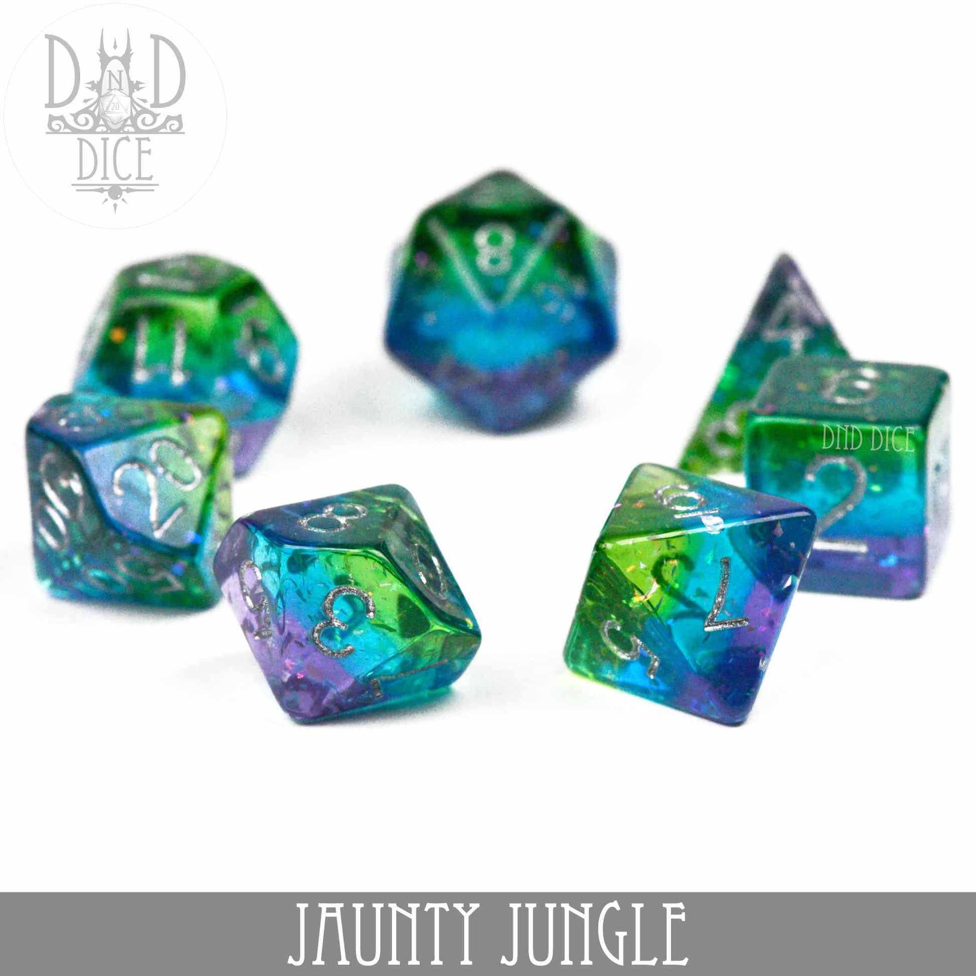 Jaunty Jungle Dice Set - Premium Dice Sets & Games from DND DICE - Just $12! Shop now at Game Crave Tournament Store