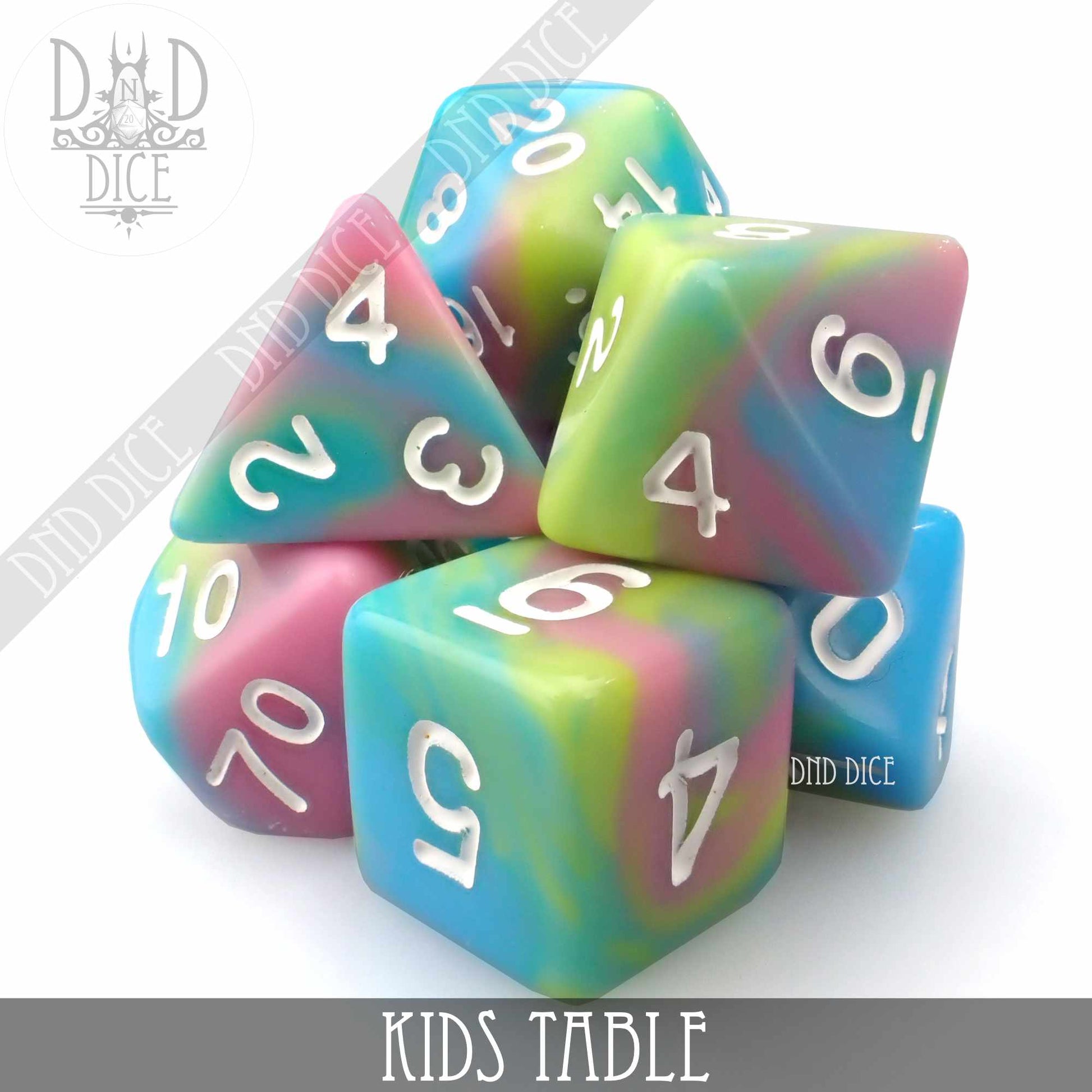 Kids Table Dice Set - Premium Dice Sets & Games from DND DICE - Just $10! Shop now at Game Crave Tournament Store