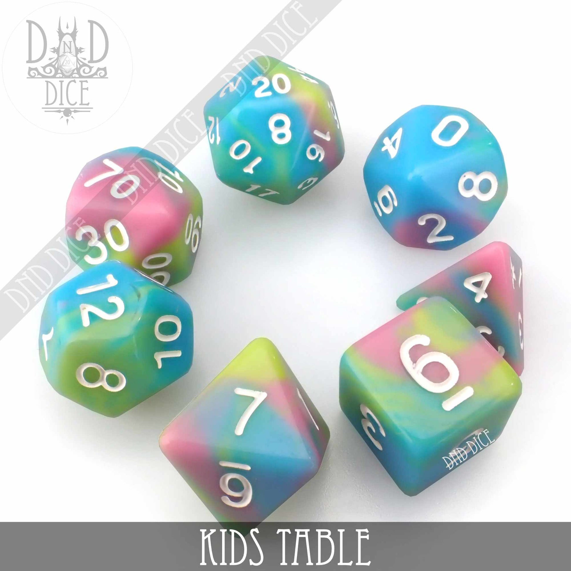 Kids Table Dice Set - Premium Dice Sets & Games from DND DICE - Just $10! Shop now at Game Crave Tournament Store