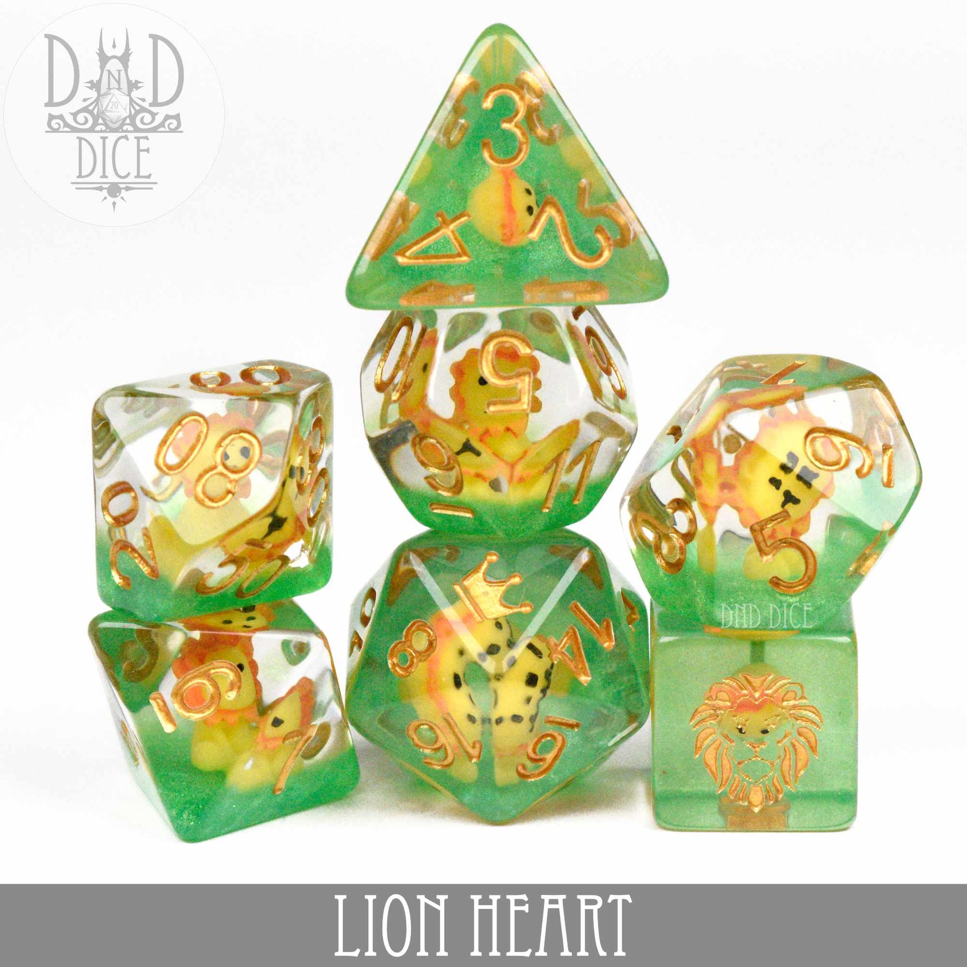 Lion Heart Dice Set - Premium Dice Sets & Games from DND DICE - Just $15! Shop now at Game Crave Tournament Store