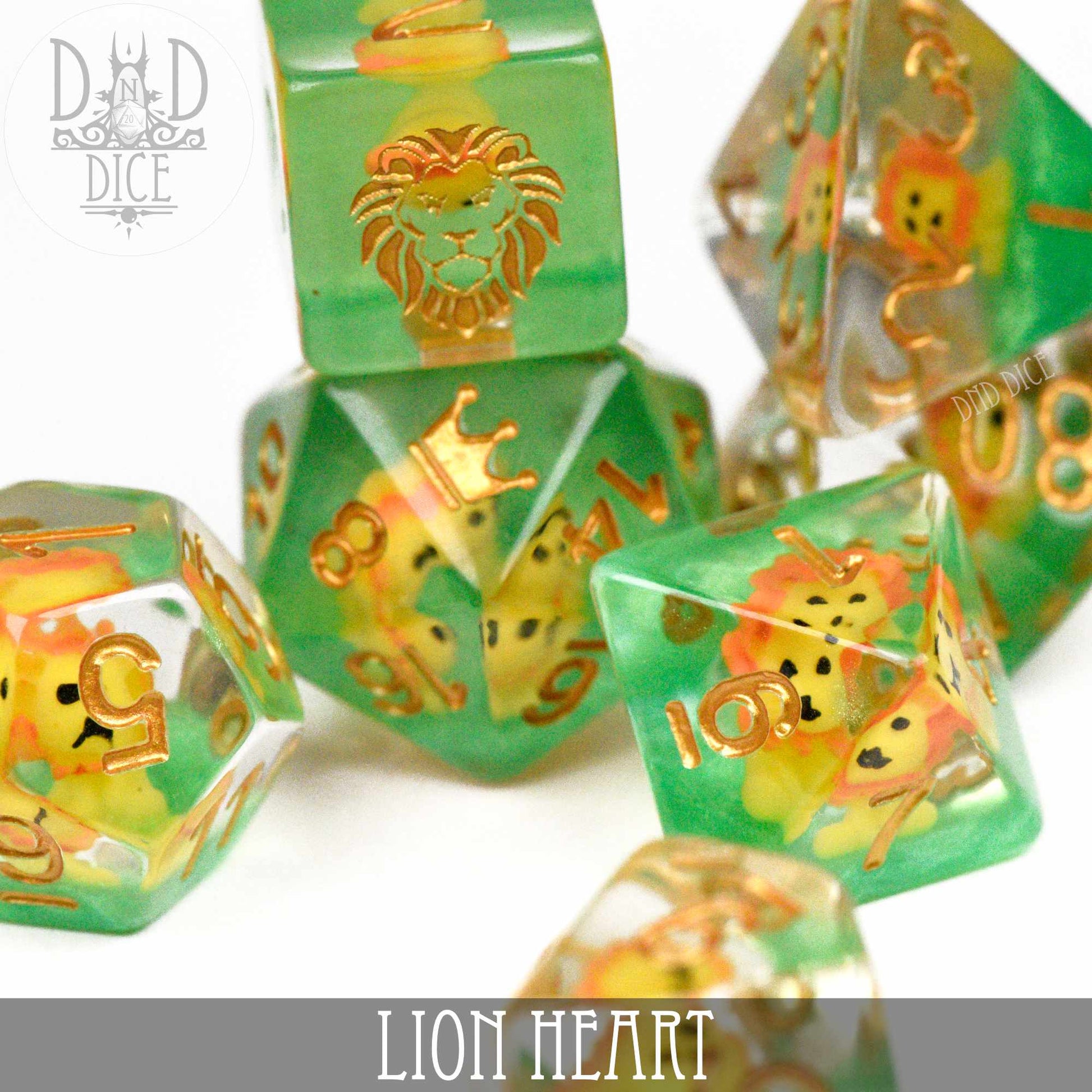 Lion Heart Dice Set - Premium Dice Sets & Games from DND DICE - Just $15! Shop now at Game Crave Tournament Store