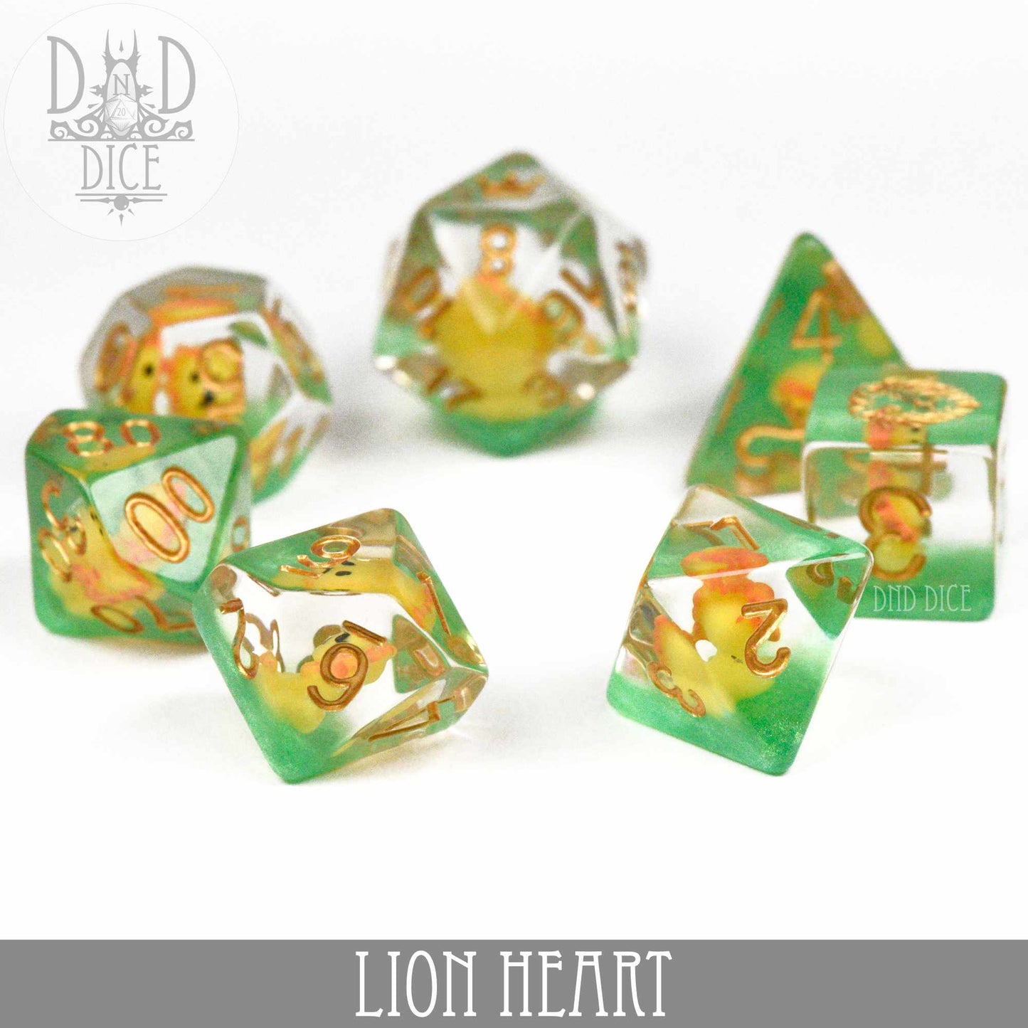 Lion Heart Dice Set - Premium Dice Sets & Games from DND DICE - Just $15! Shop now at Game Crave Tournament Store