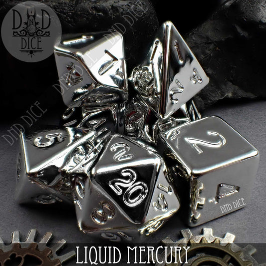 Liquid Mercury Dice Set - Premium Dice Sets & Games from DND DICE - Just $9! Shop now at Game Crave Tournament Store