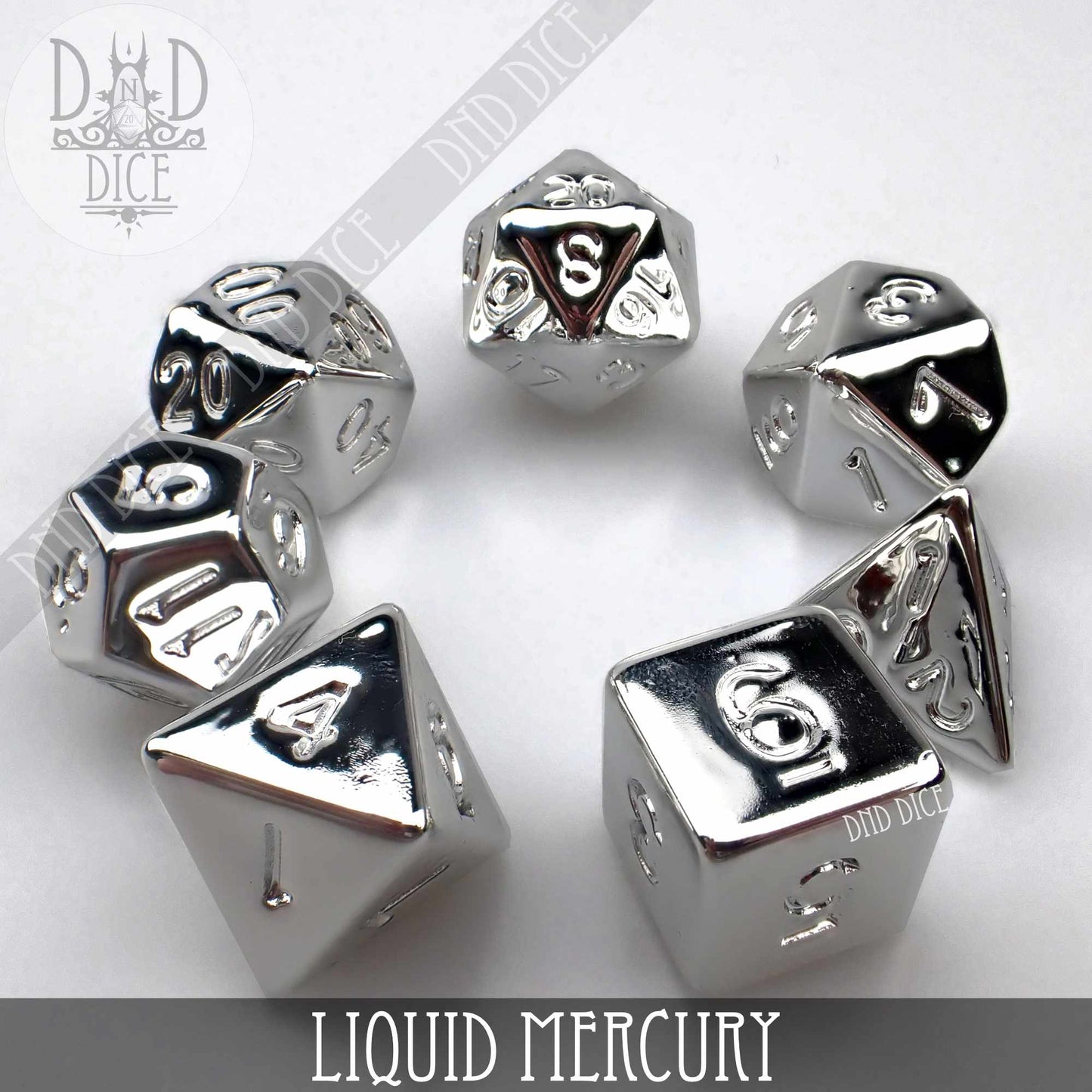 Liquid Mercury Dice Set - Premium Dice Sets & Games from DND DICE - Just $9! Shop now at Game Crave Tournament Store