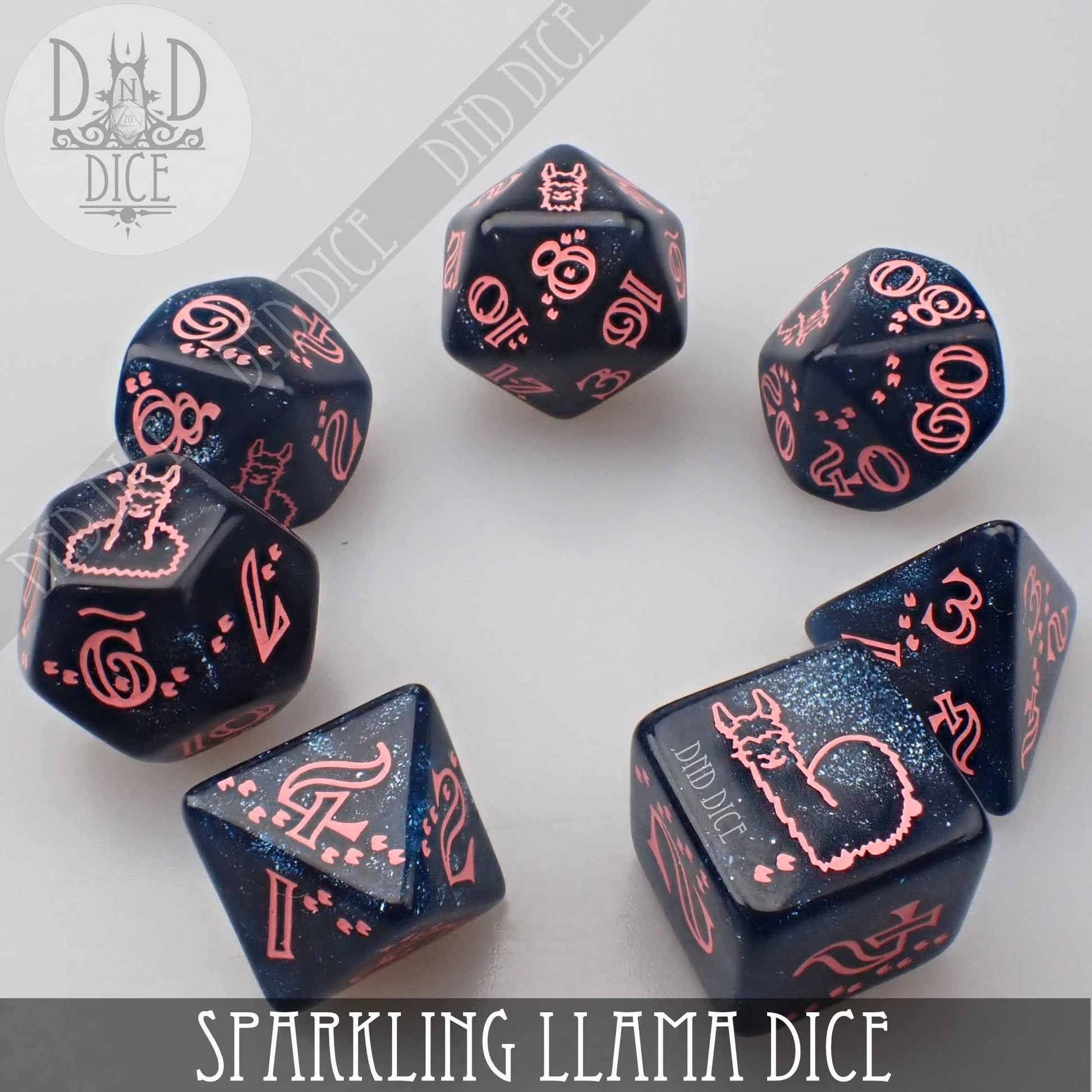 Sparkling Llama Dice Set - Premium Dice Sets & Games from DND DICE - Just $14! Shop now at Game Crave Tournament Store