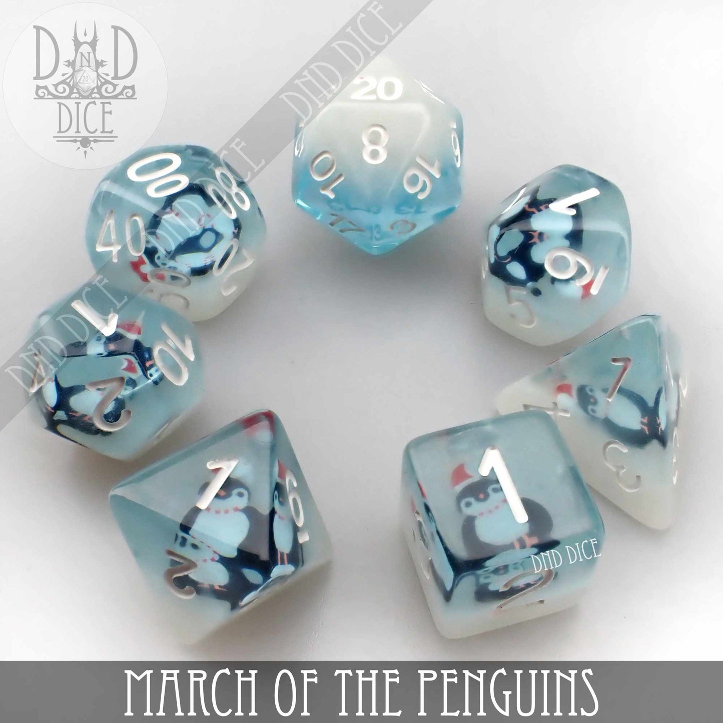 March of the Penguins Dice Set - Premium Dice Sets & Games from DND DICE - Just $15! Shop now at Game Crave Tournament Store