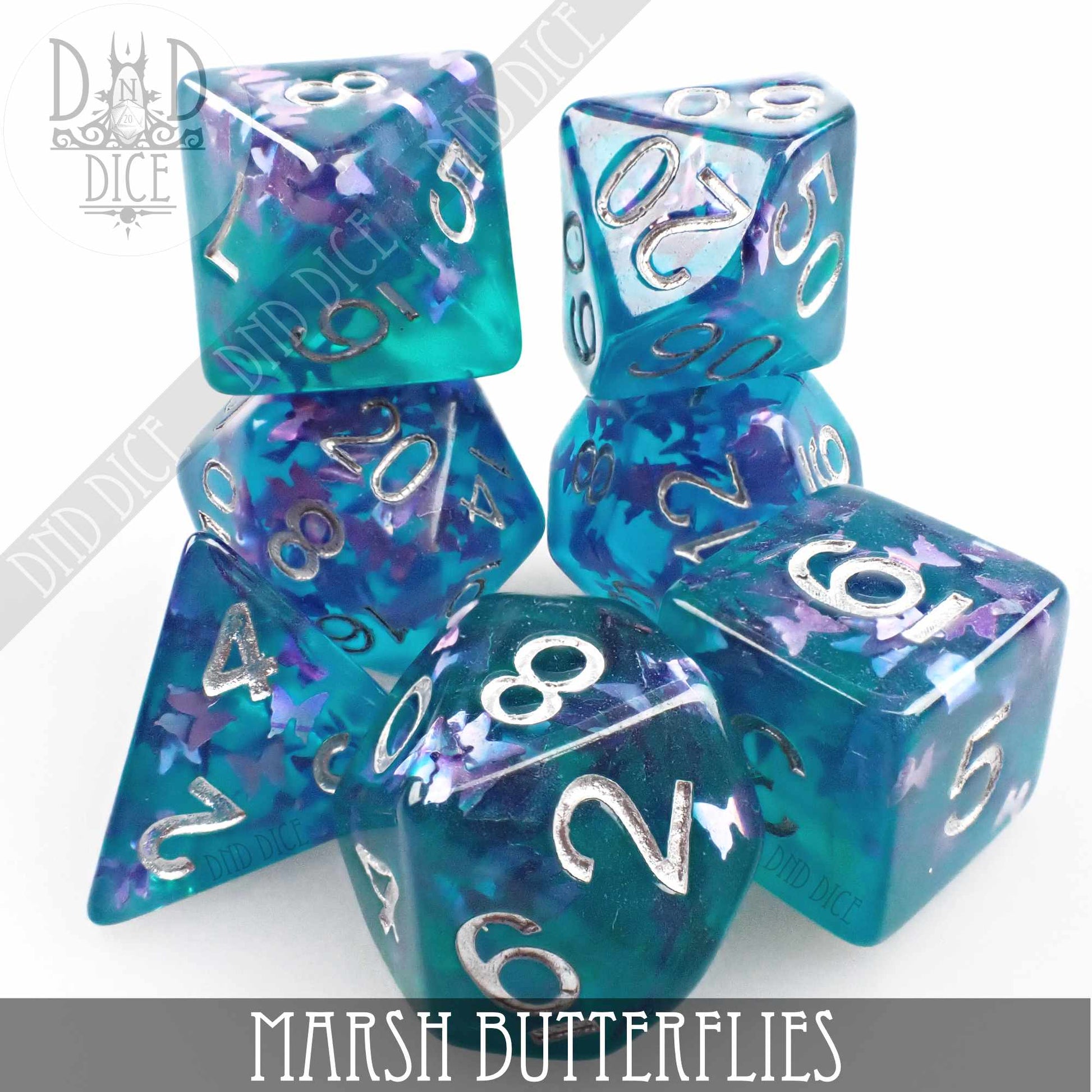 Marsh Butterflies Dice Set - Premium Dice Sets & Games from DND DICE - Just $12! Shop now at Game Crave Tournament Store