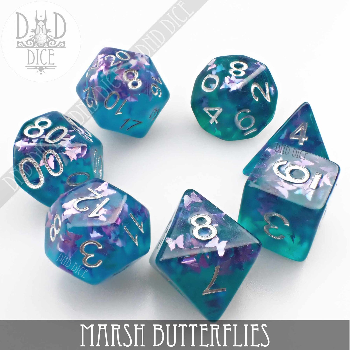 Marsh Butterflies Dice Set - Premium Dice Sets & Games from DND DICE - Just $12! Shop now at Game Crave Tournament Store