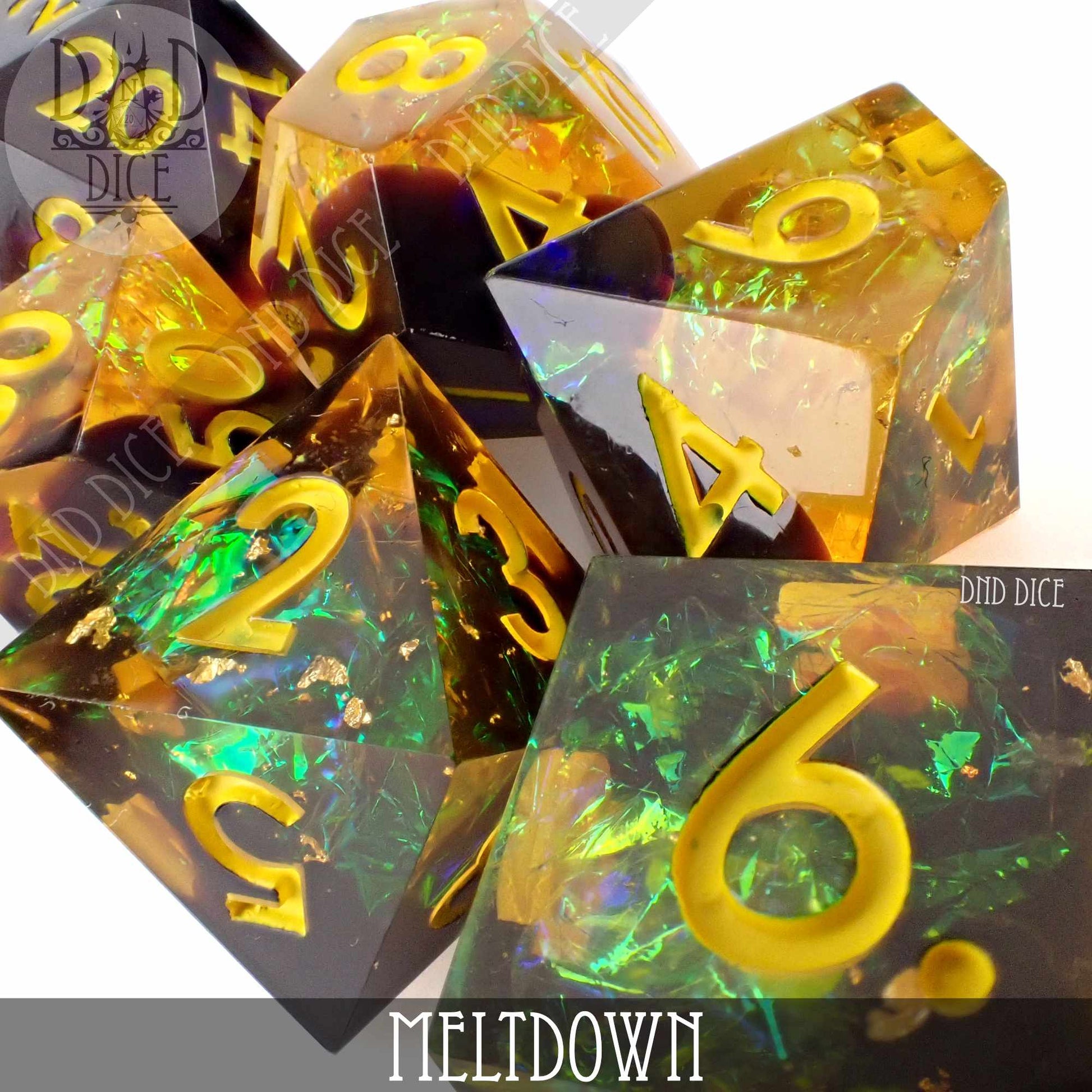 Meltdown Handmade Dice Set - Premium Dice Sets & Games from DND DICE - Just $35! Shop now at Game Crave Tournament Store