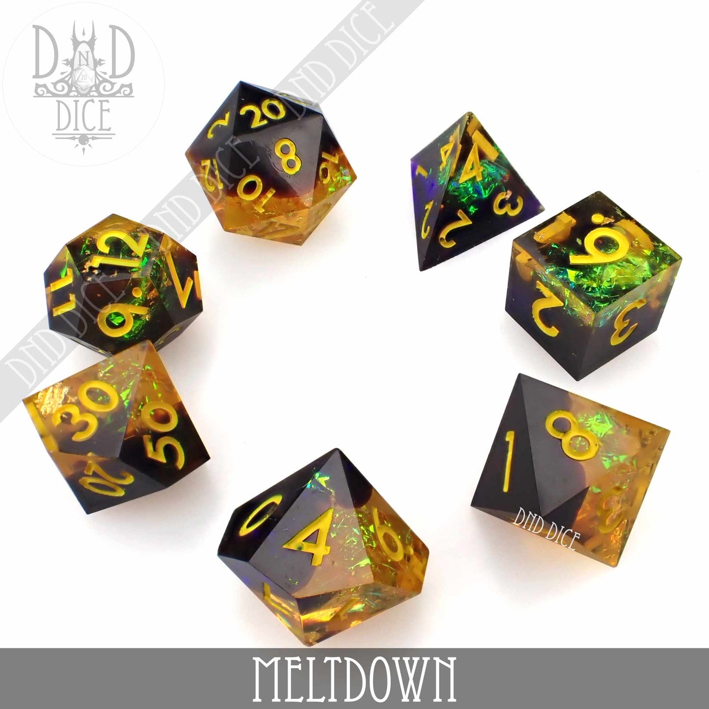 Meltdown Handmade Dice Set - Premium Dice Sets & Games from DND DICE - Just $35! Shop now at Game Crave Tournament Store