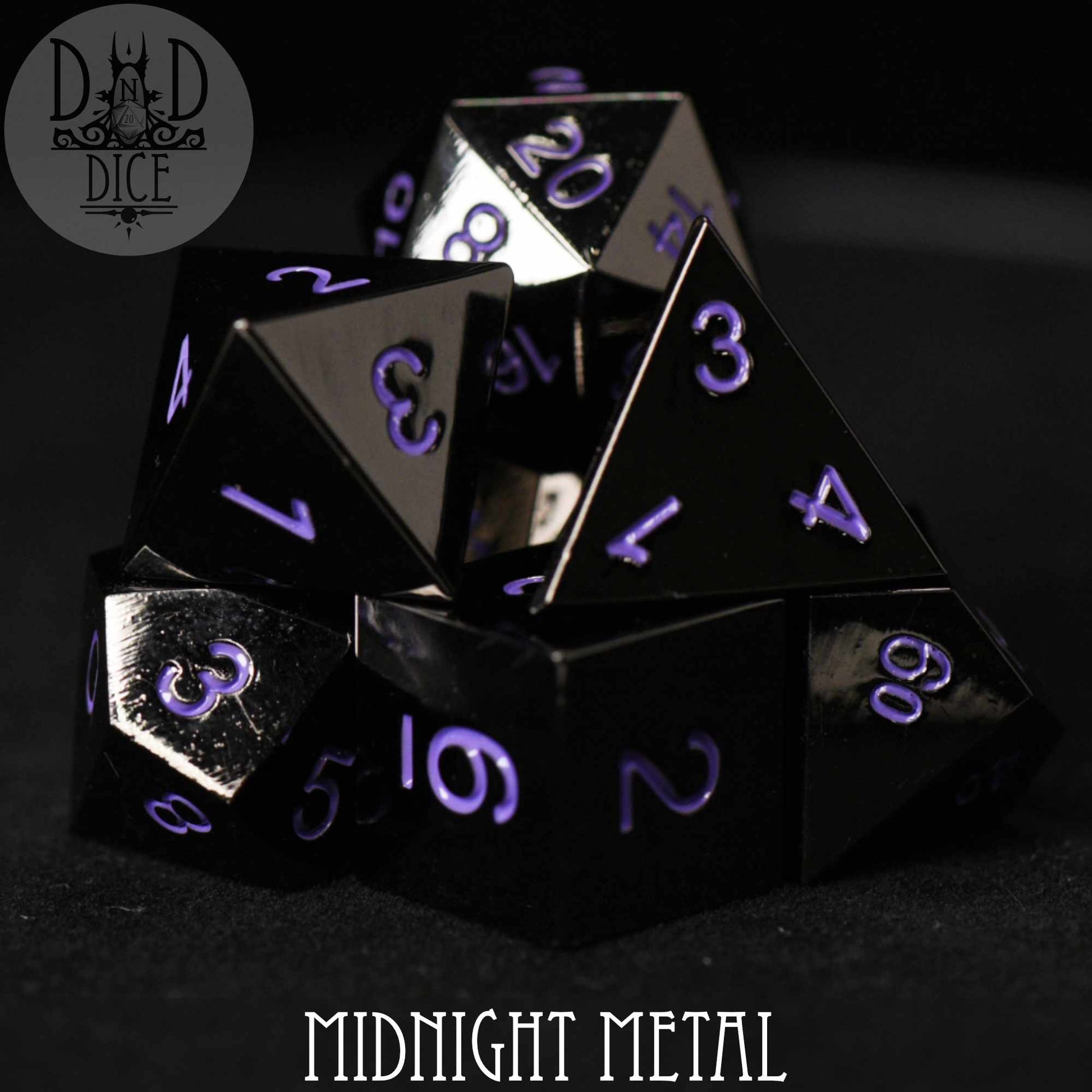 Midnight Metal Dice Set - Premium Dice Sets & Games from DND DICE - Just $22! Shop now at Game Crave Tournament Store