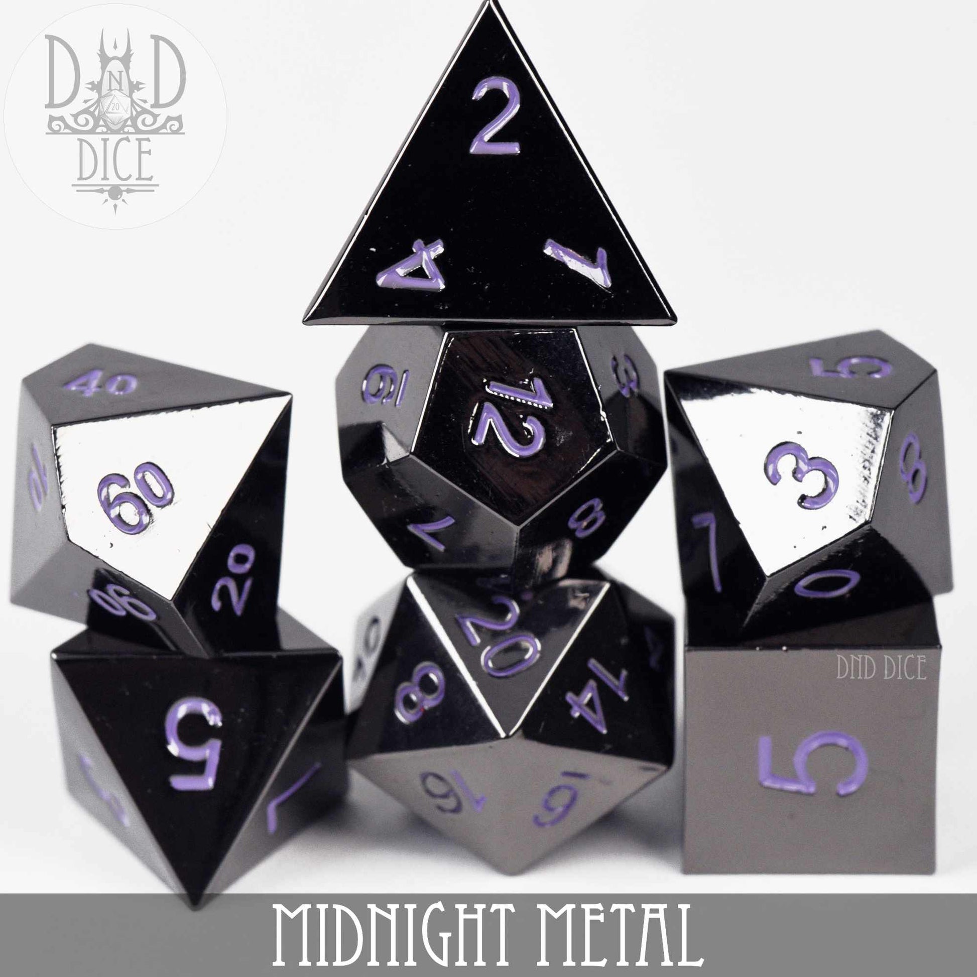 Midnight Metal Dice Set - Premium Dice Sets & Games from DND DICE - Just $22! Shop now at Game Crave Tournament Store