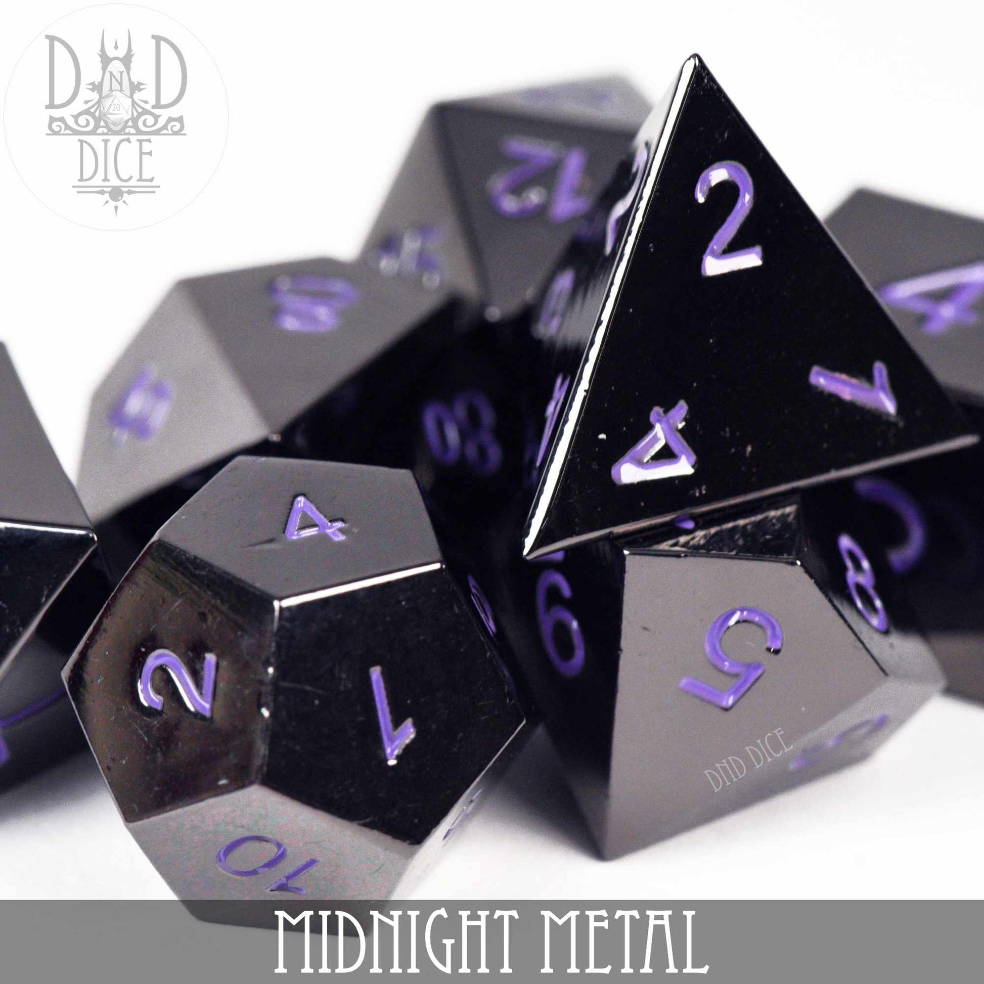 Midnight Metal Dice Set - Premium Dice Sets & Games from DND DICE - Just $22! Shop now at Game Crave Tournament Store