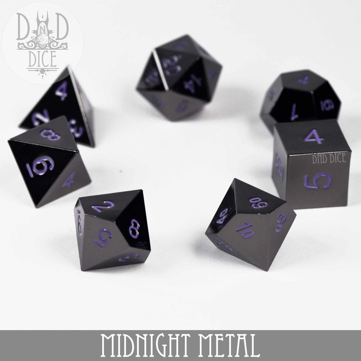 Midnight Metal Dice Set - Premium Dice Sets & Games from DND DICE - Just $22! Shop now at Game Crave Tournament Store