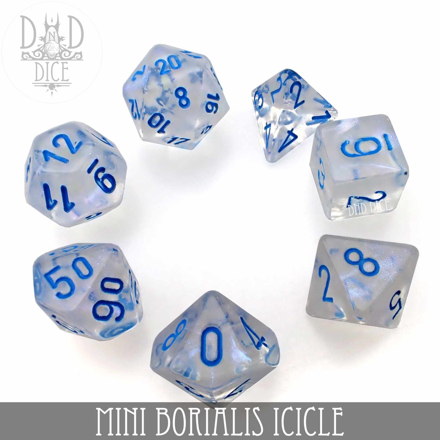 Mini Borialis Icicle Dice Set (10mm) - Premium Dice Sets & Games from DND DICE - Just $6! Shop now at Game Crave Tournament Store