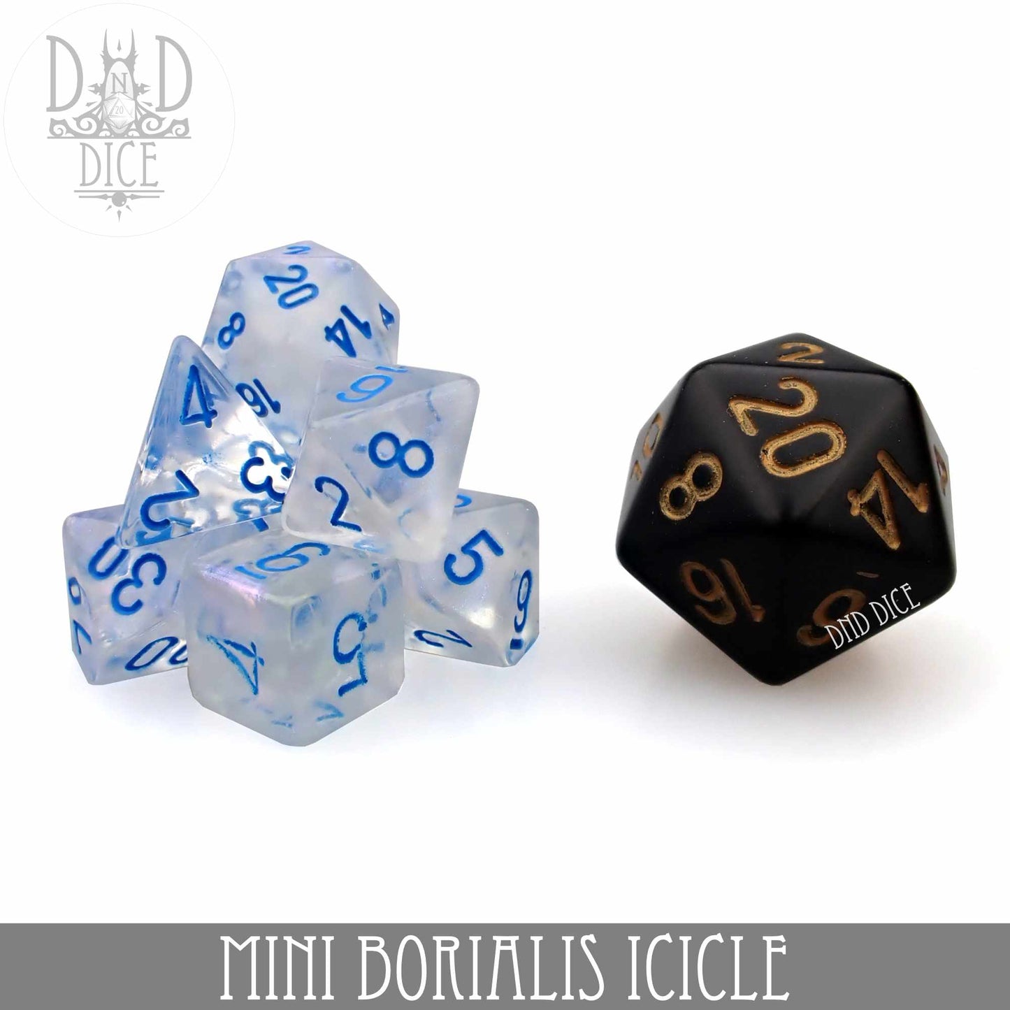 Mini Borialis Icicle Dice Set (10mm) - Premium Dice Sets & Games from DND DICE - Just $6! Shop now at Game Crave Tournament Store