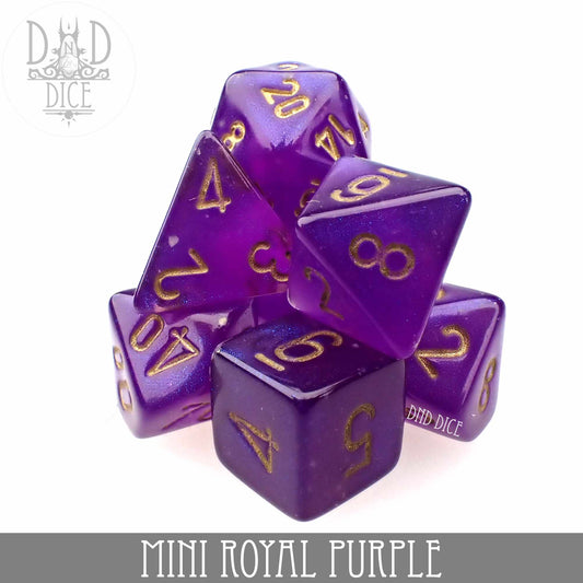 Mini Royal Purple Dice Set (10mm) - Premium Dice Sets & Games from DND DICE - Just $6! Shop now at Game Crave Tournament Store