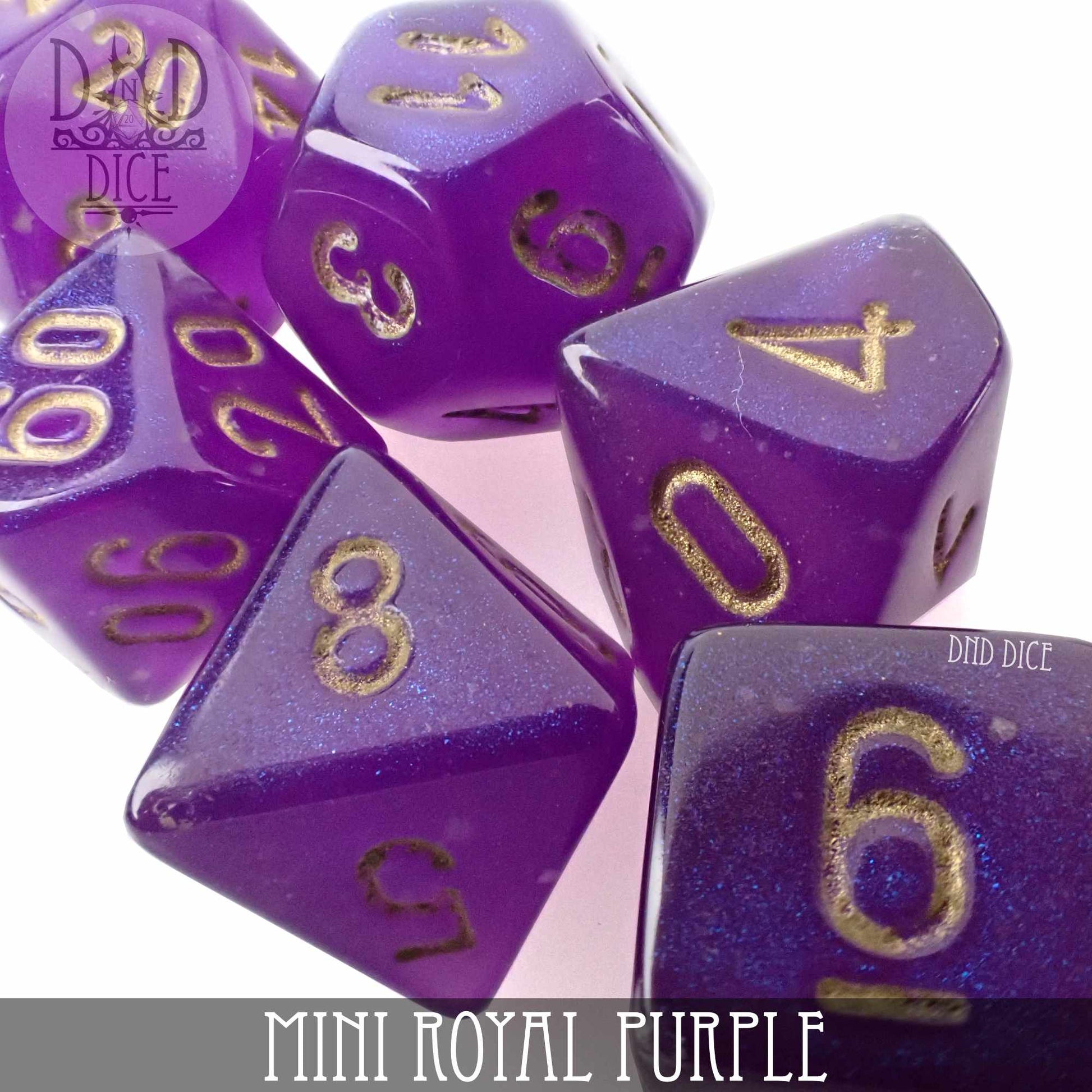 Mini Royal Purple Dice Set (10mm) - Premium Dice Sets & Games from DND DICE - Just $6! Shop now at Game Crave Tournament Store