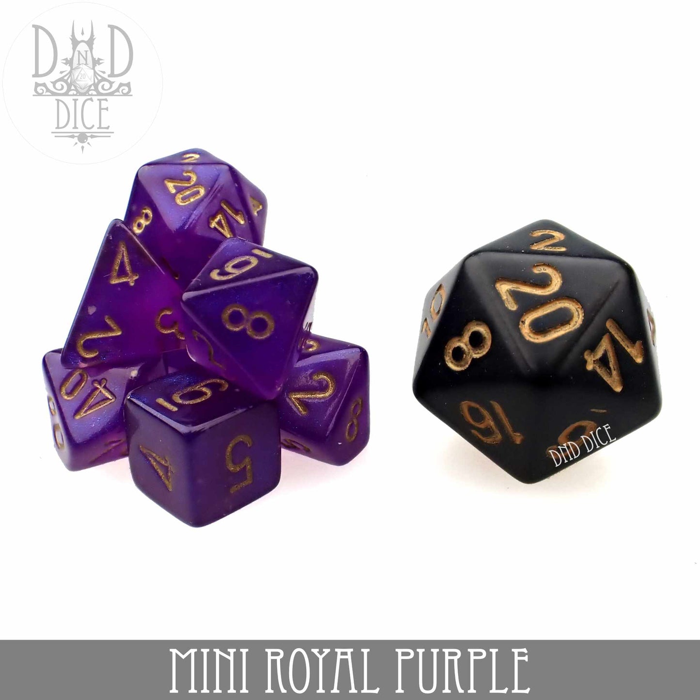 Mini Royal Purple Dice Set (10mm) - Premium Dice Sets & Games from DND DICE - Just $6! Shop now at Game Crave Tournament Store